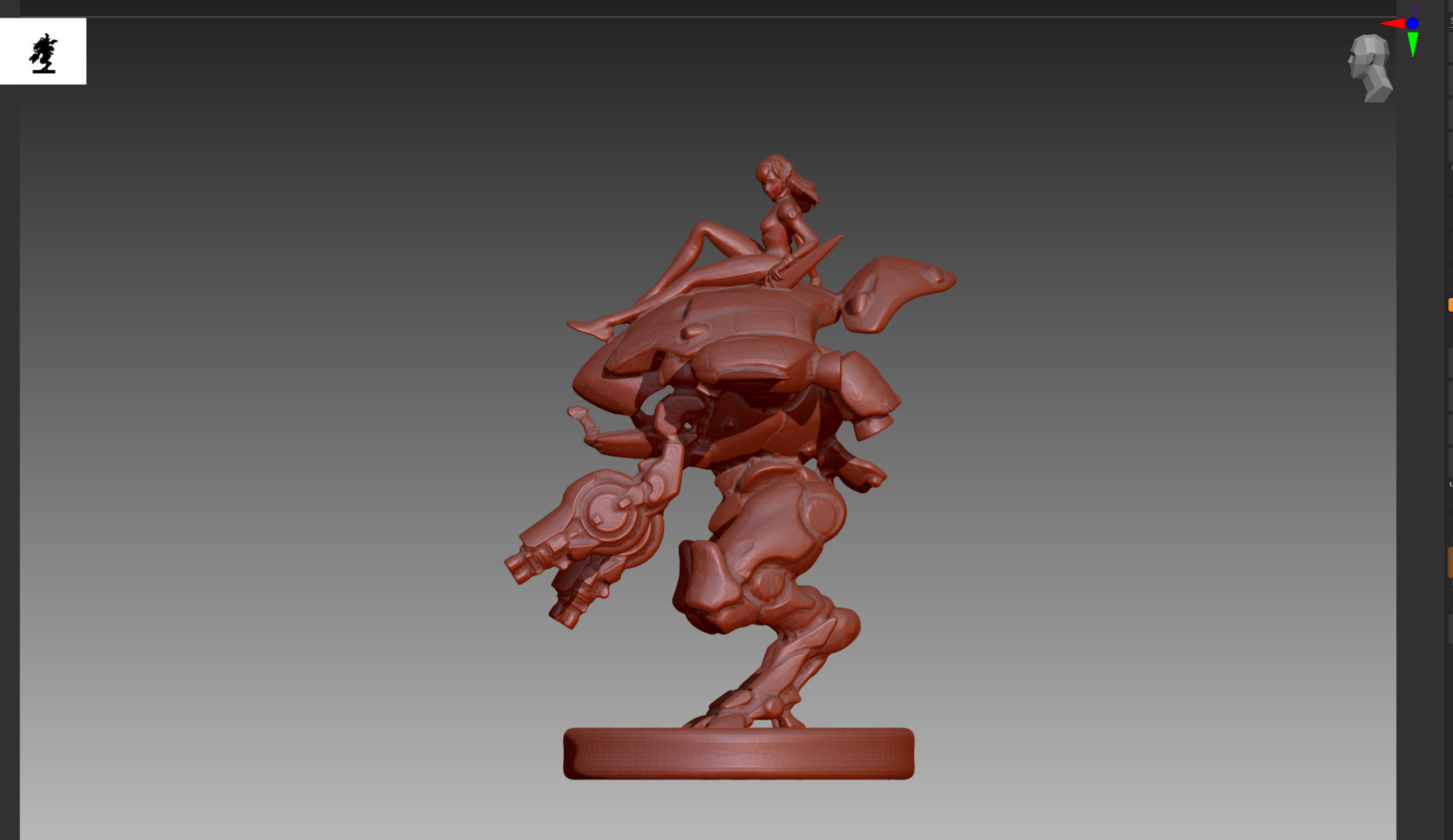 Overwatch Dva STL and OBJ 3D print model_3