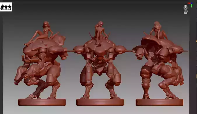 Overwatch Dva STL and OBJ 3D print model
