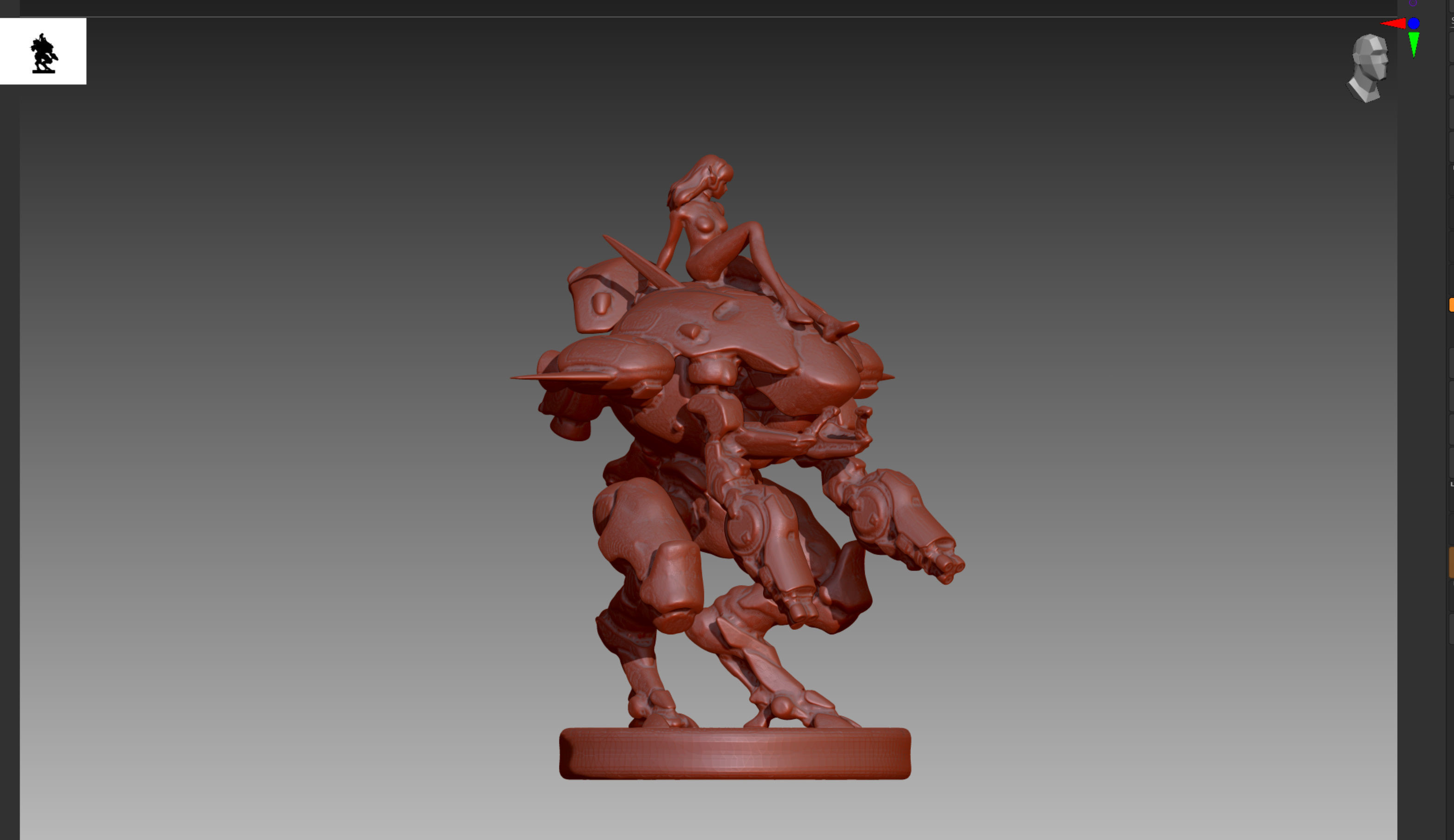 Overwatch Dva STL and OBJ 3D print model_8