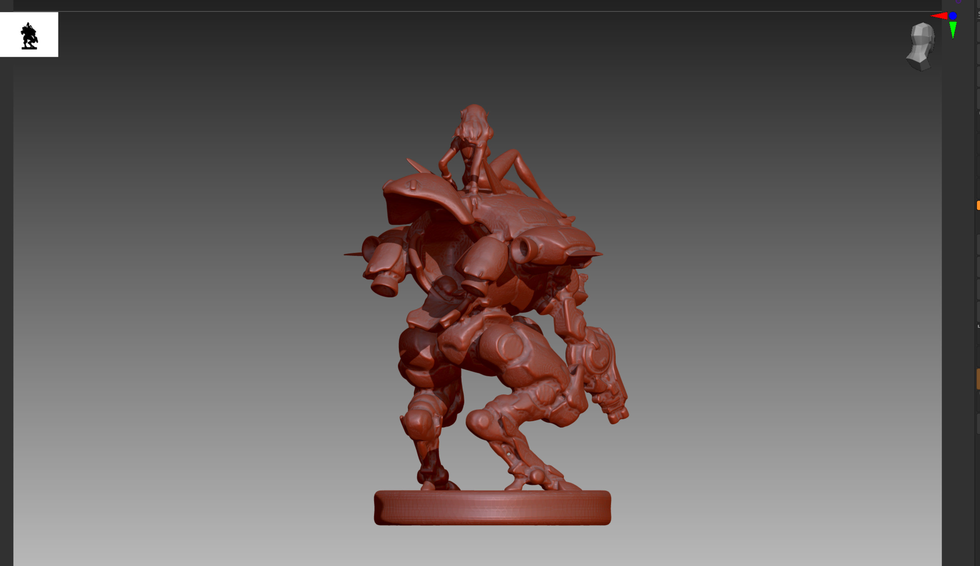 Overwatch Dva STL and OBJ 3D print model_6