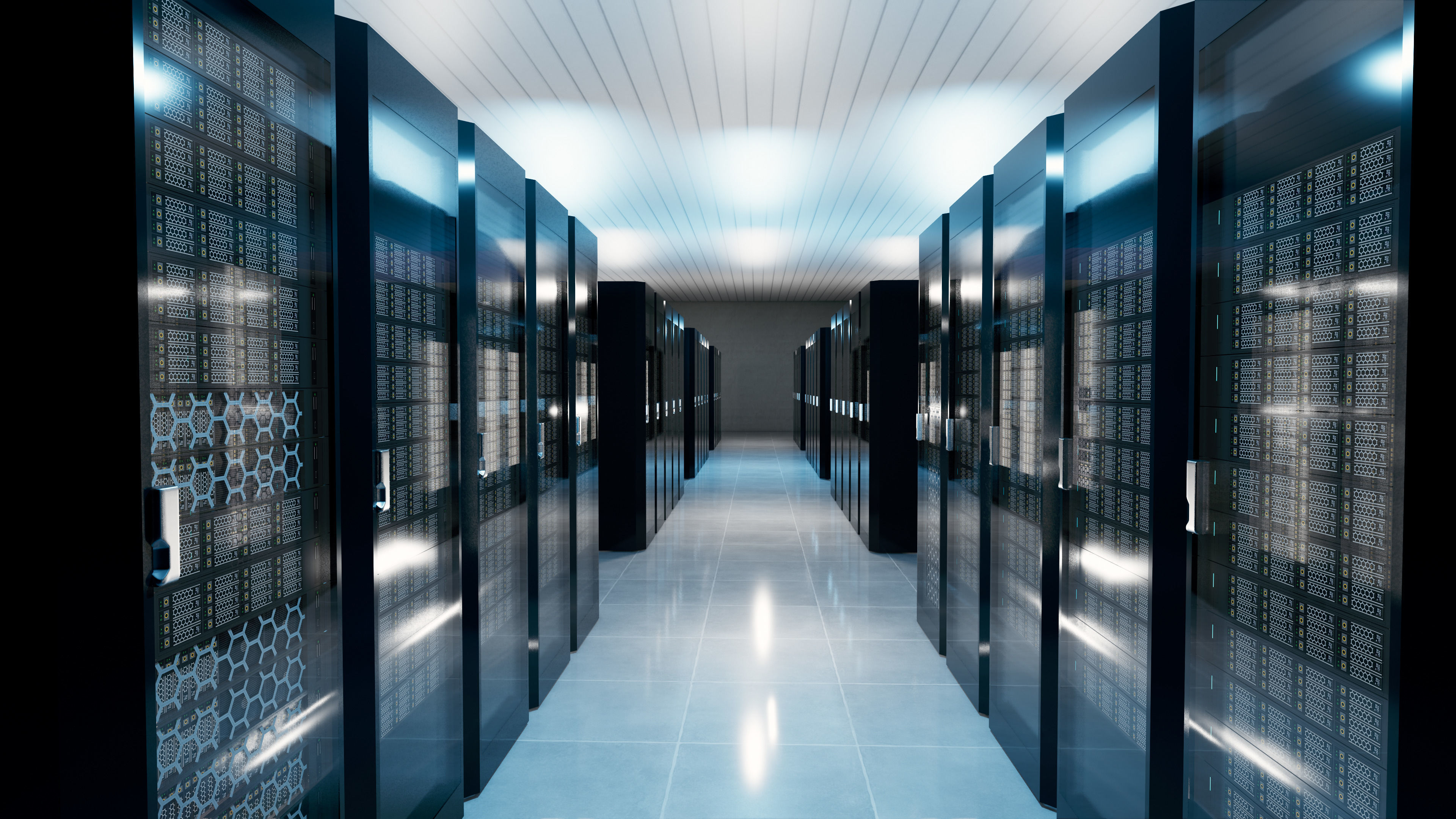 Data Center With Interior and Landscape 3D model_25