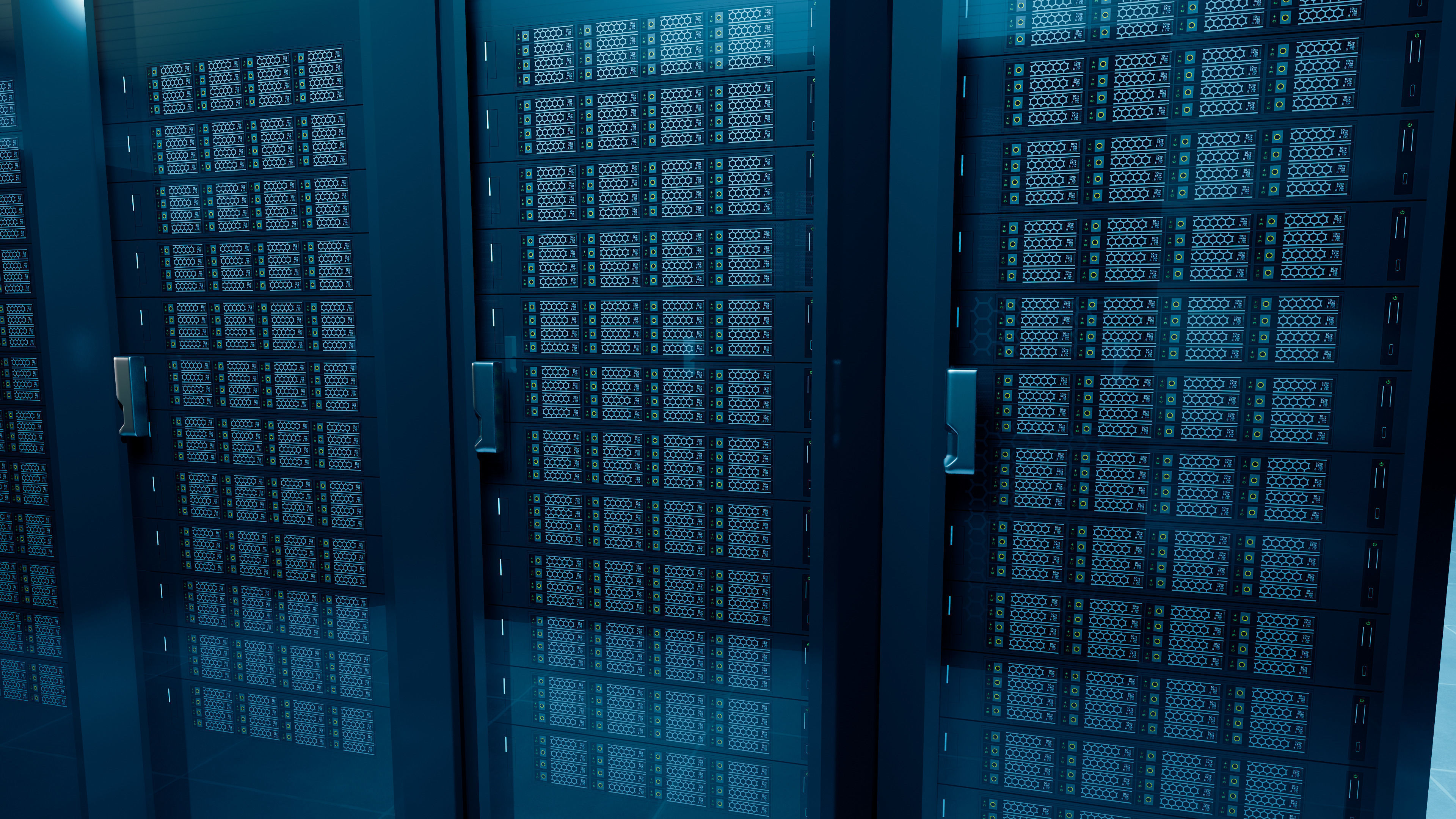 Data Center With Interior and Landscape 3D model_22