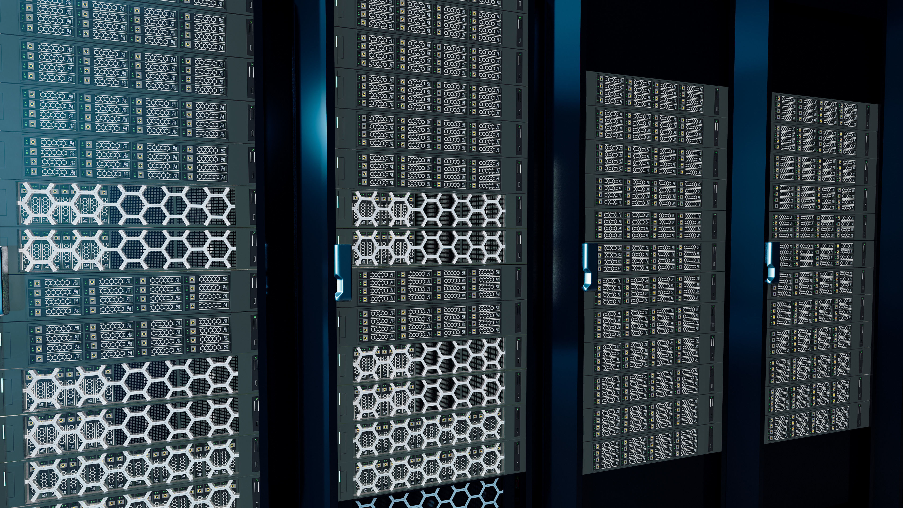 Data Center With Interior and Landscape 3D model_23