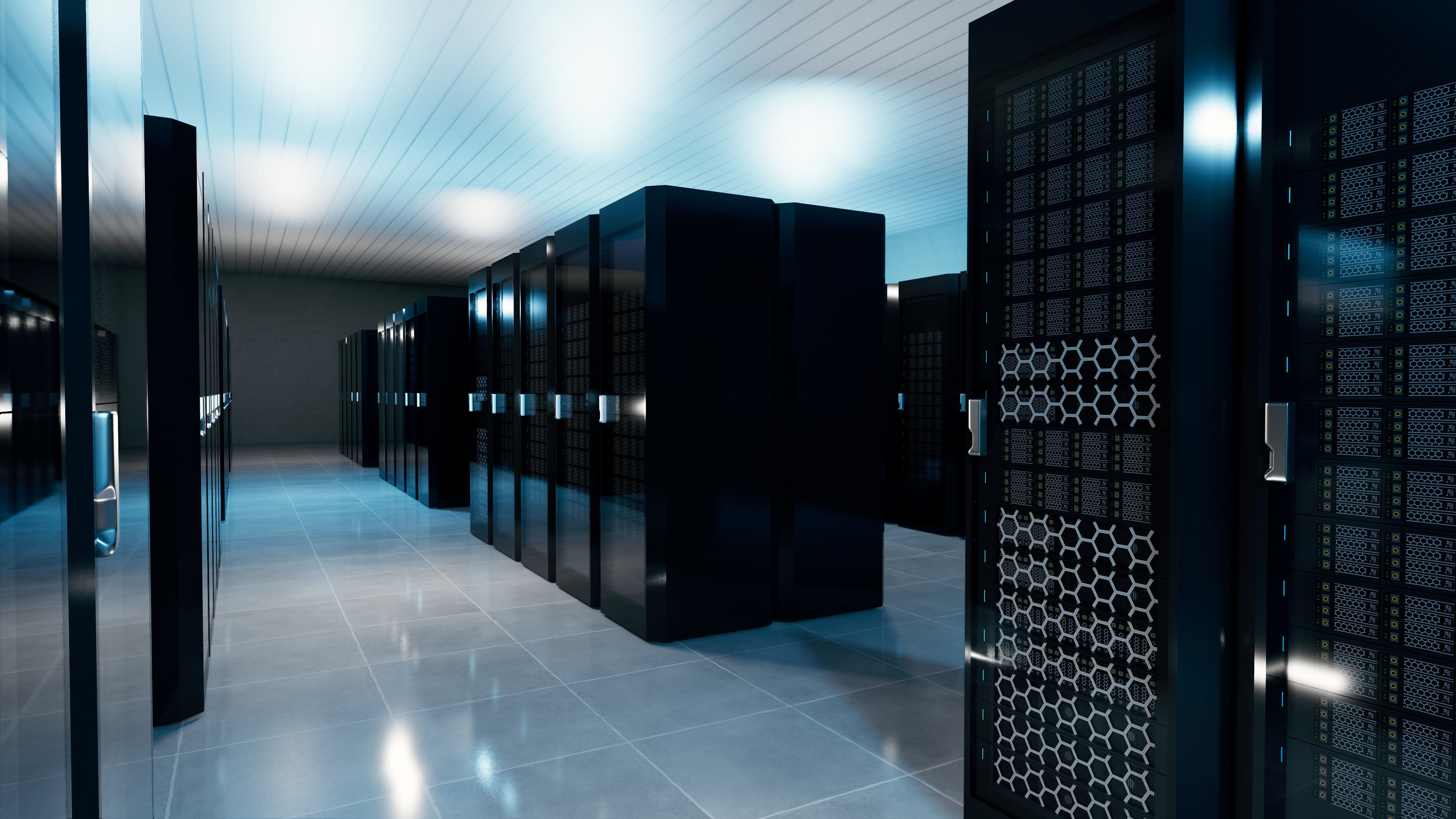 Data Center With Interior and Landscape 3D model_24