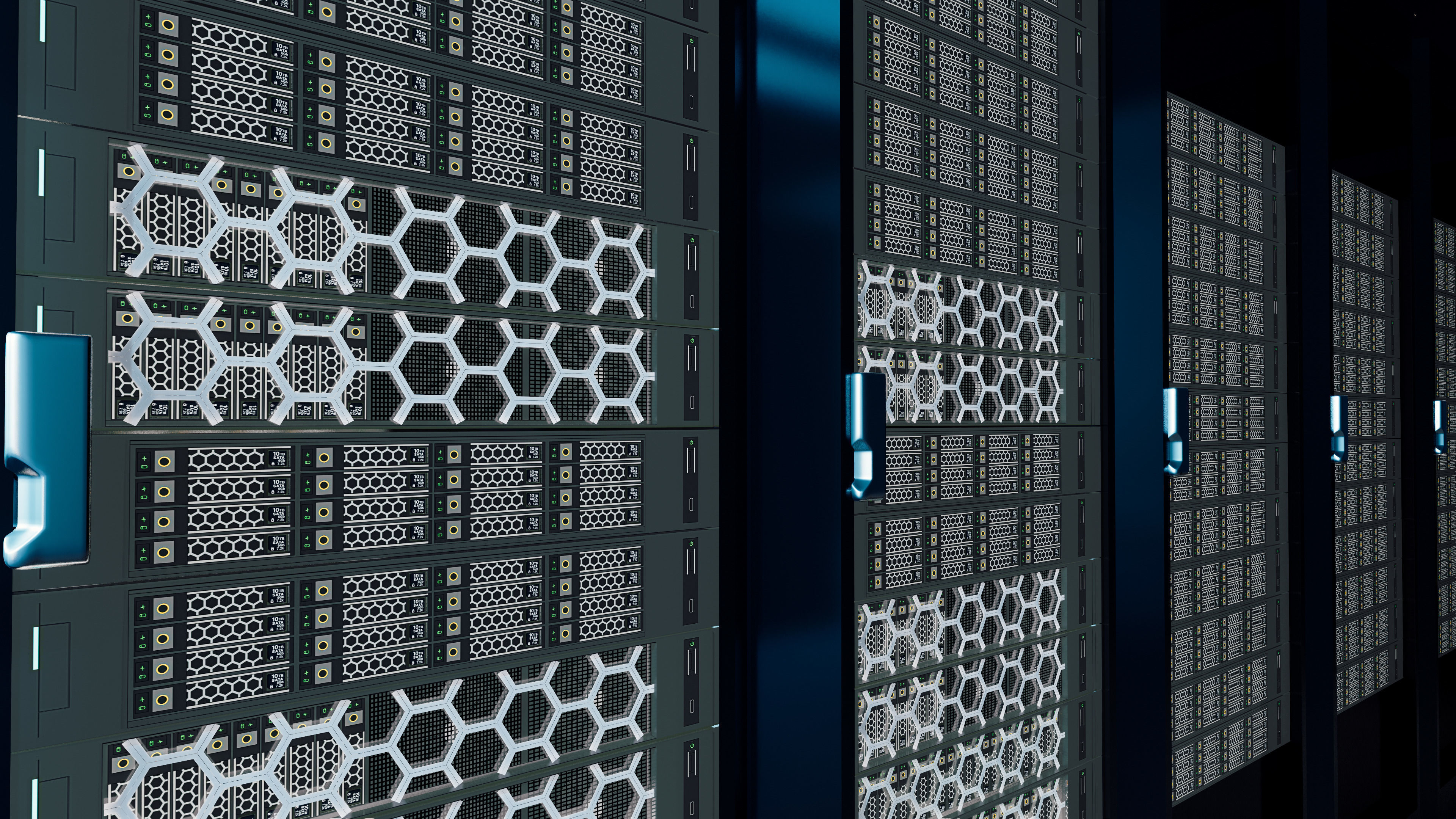 Data Center With Interior and Landscape 3D model_26