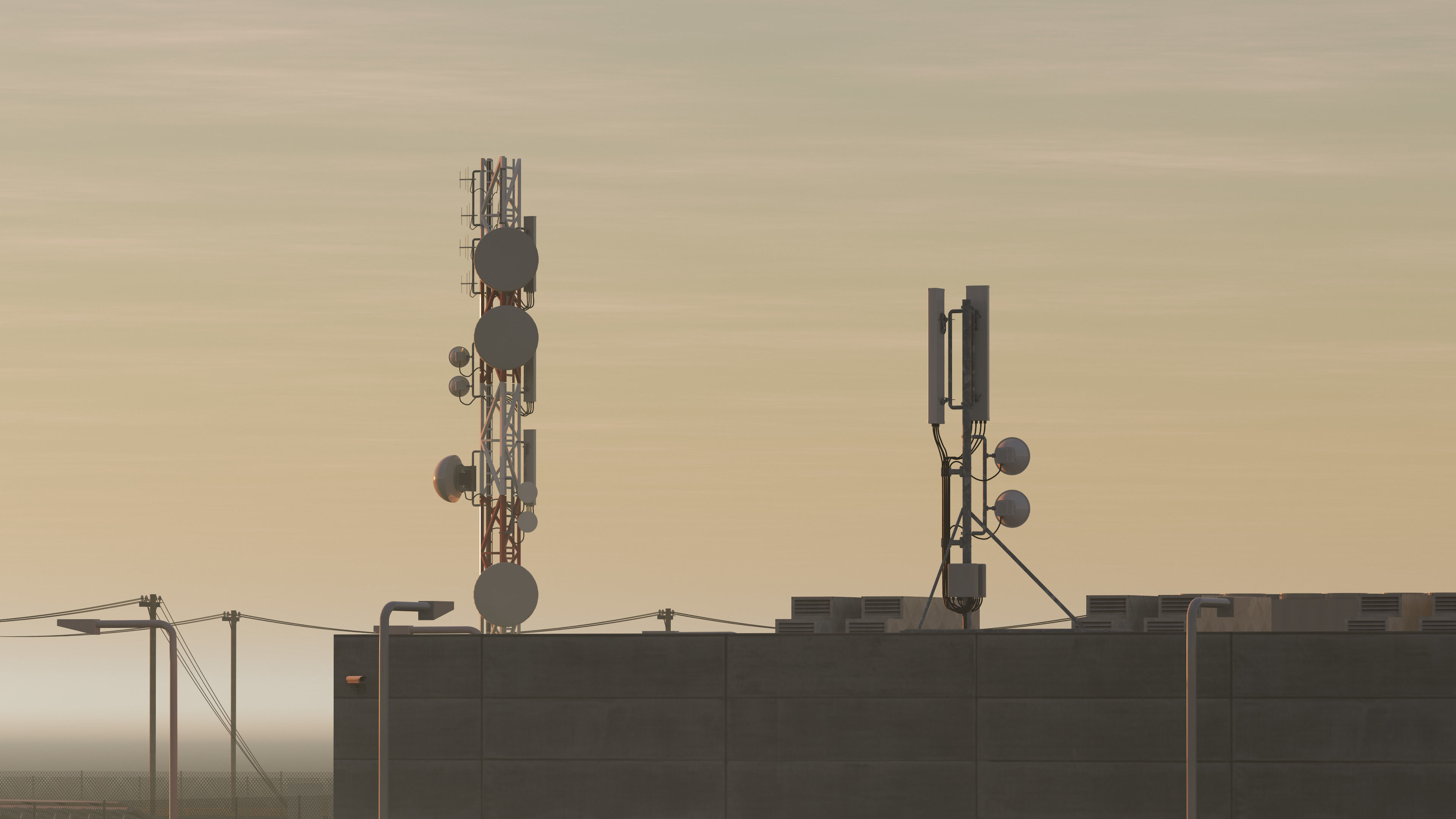 Data Center With Interior and Landscape 3D model_31