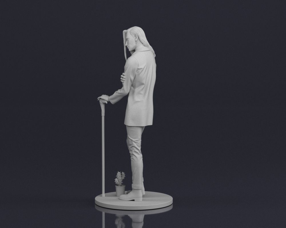 001544 Stylish man with long hair 3D print model_14