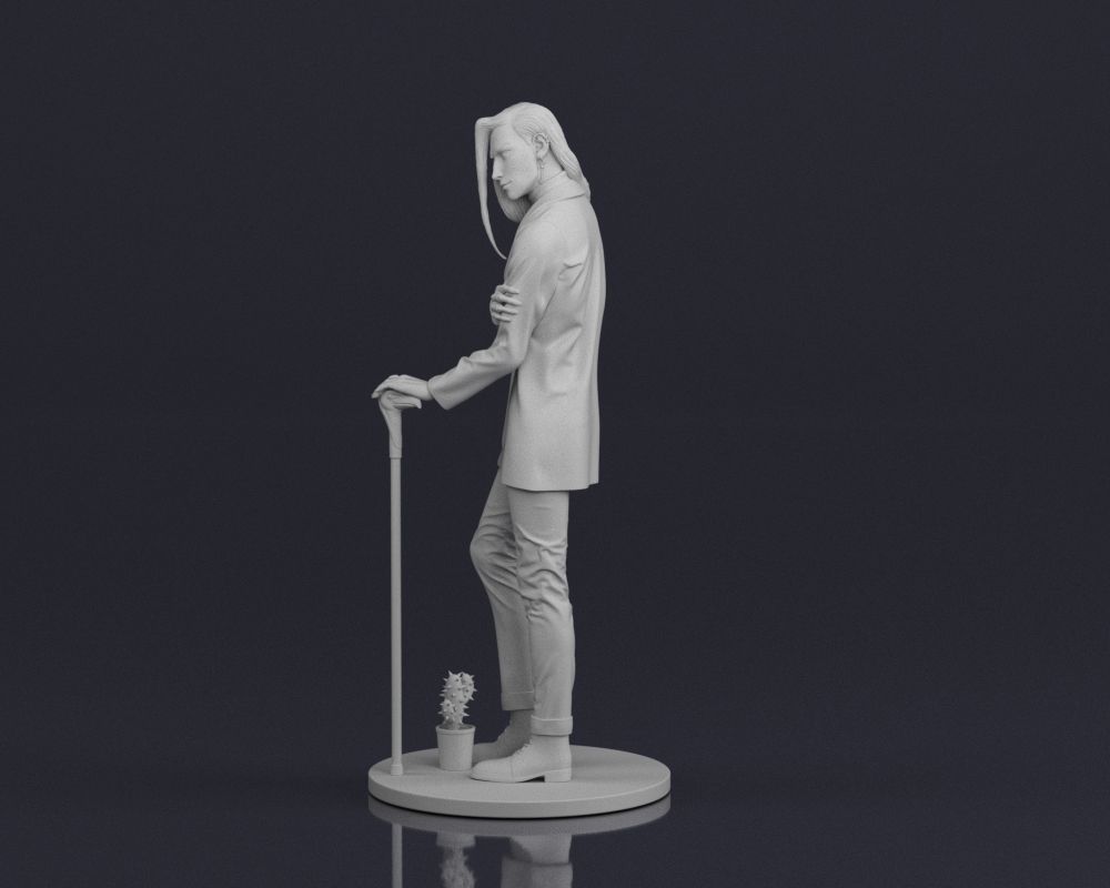 001544 Stylish man with long hair 3D print model_15
