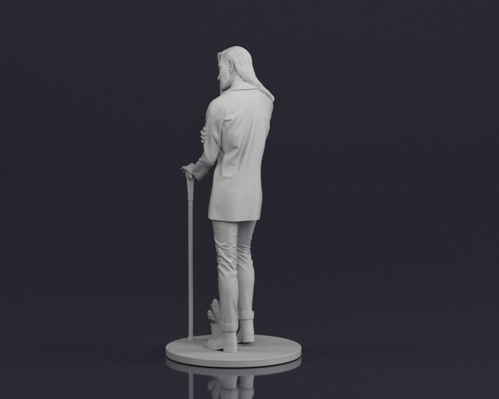 001544 Stylish man with long hair 3D print model_13
