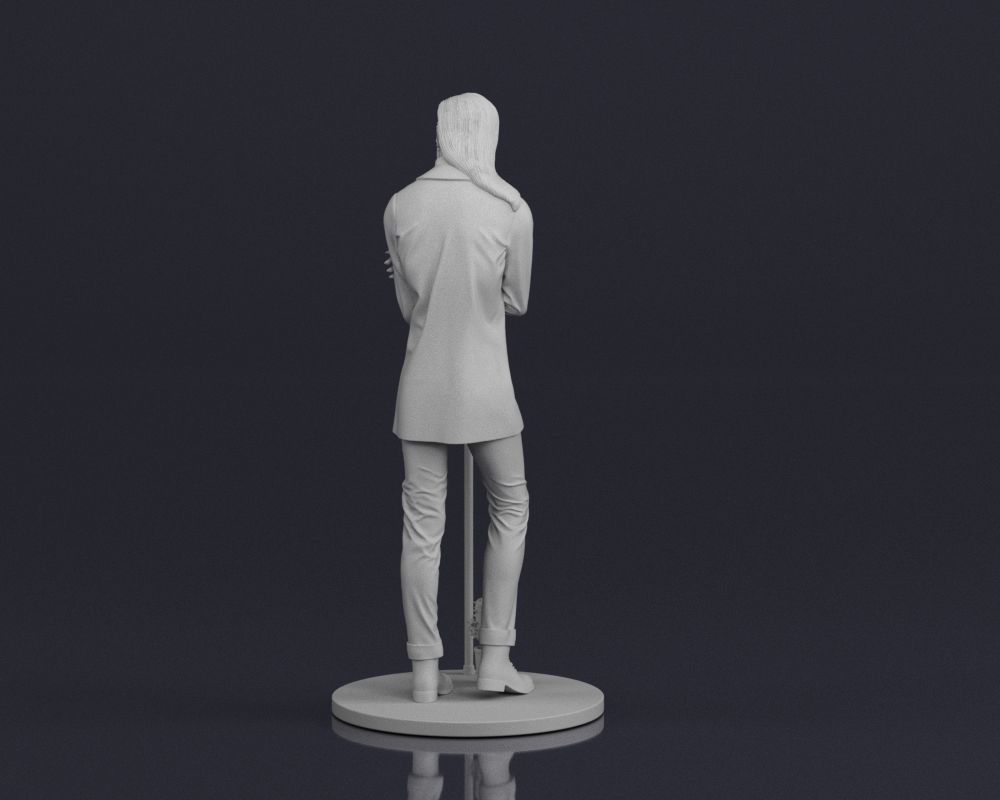 001544 Stylish man with long hair 3D print model_11