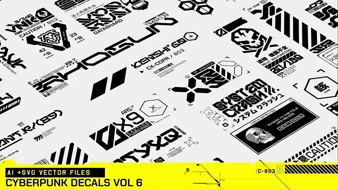 Cyberpunk Decals Vol 6  