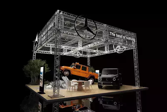 Booth Exposition Car 3D model