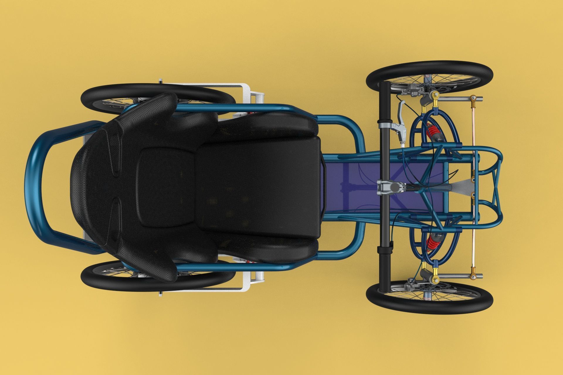 ELECTRIC QUAD BIKE 4 WHEELER BICYCLE ATV QUADRICYCLE 3D model_21