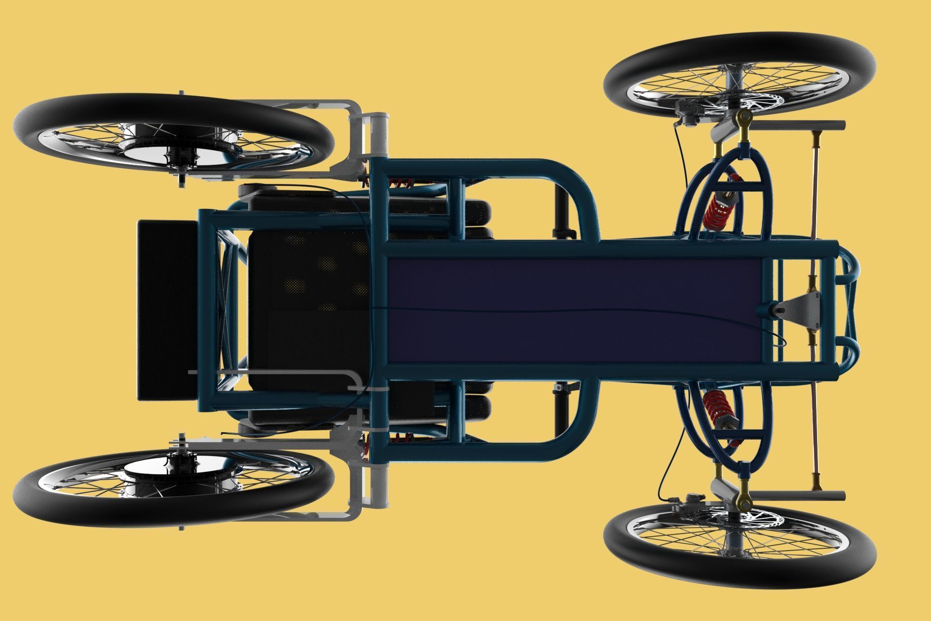 ELECTRIC QUAD BIKE 4 WHEELER BICYCLE ATV QUADRICYCLE 3D model_1