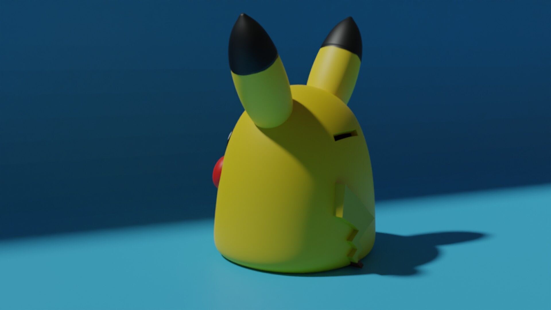 Pikachu piggy bank 3D print model_3