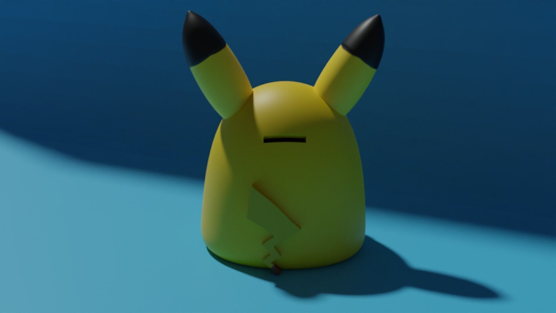 Pikachu piggy bank 3D print model_4