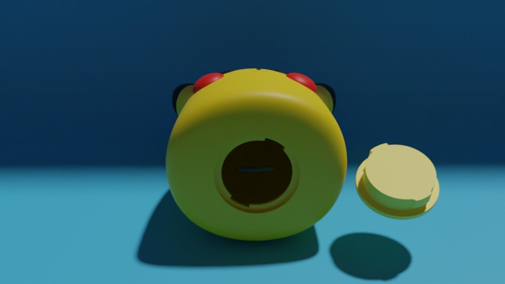 Pikachu piggy bank 3D print model_5