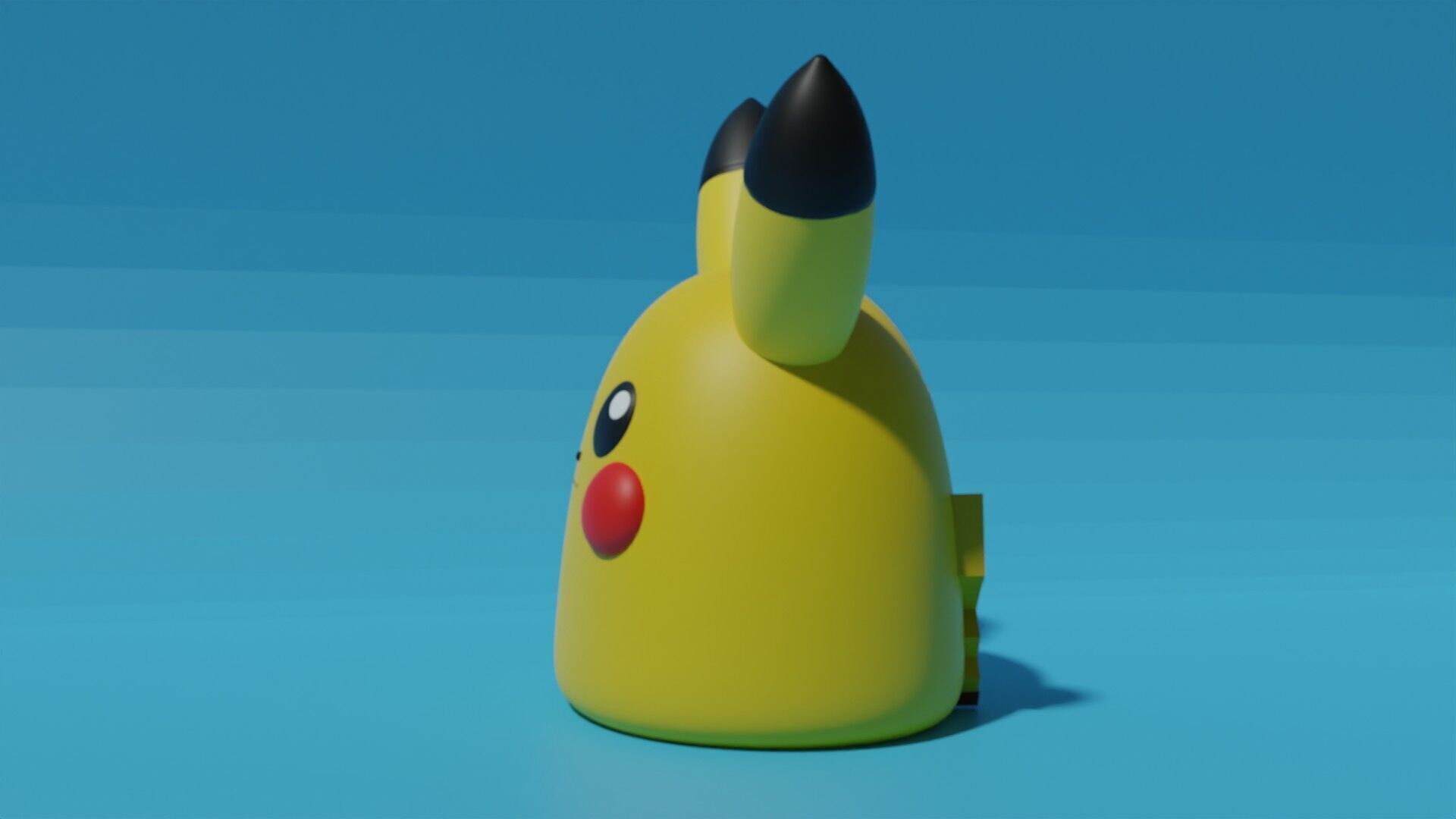 Pikachu piggy bank 3D print model_2
