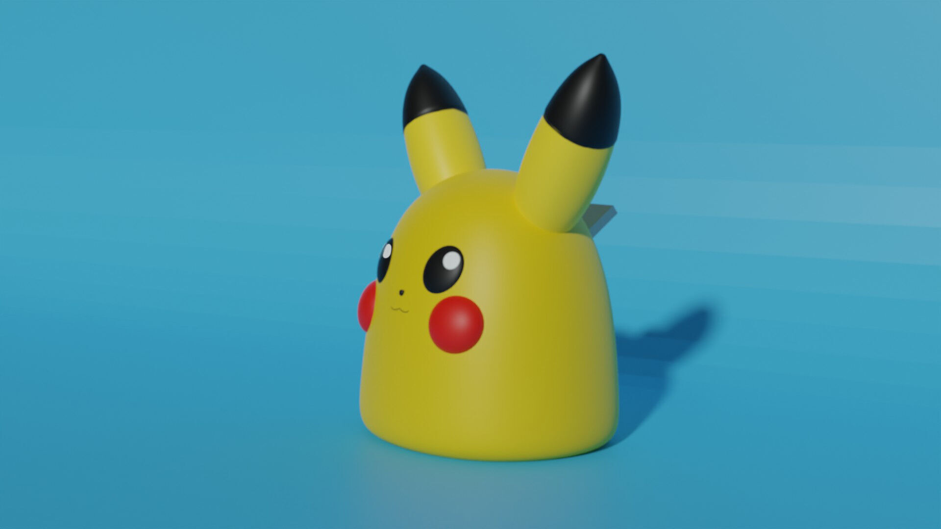 Pikachu piggy bank 3D print model_1