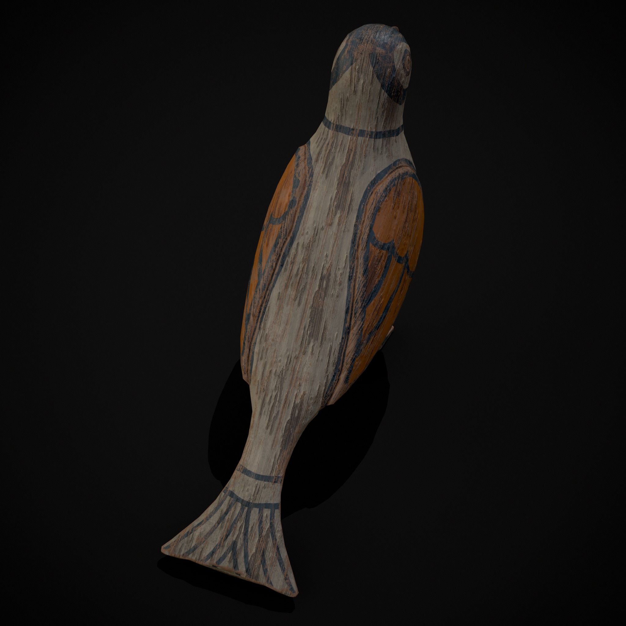 Painted Pigeon Toy Low-poly 3D model_11