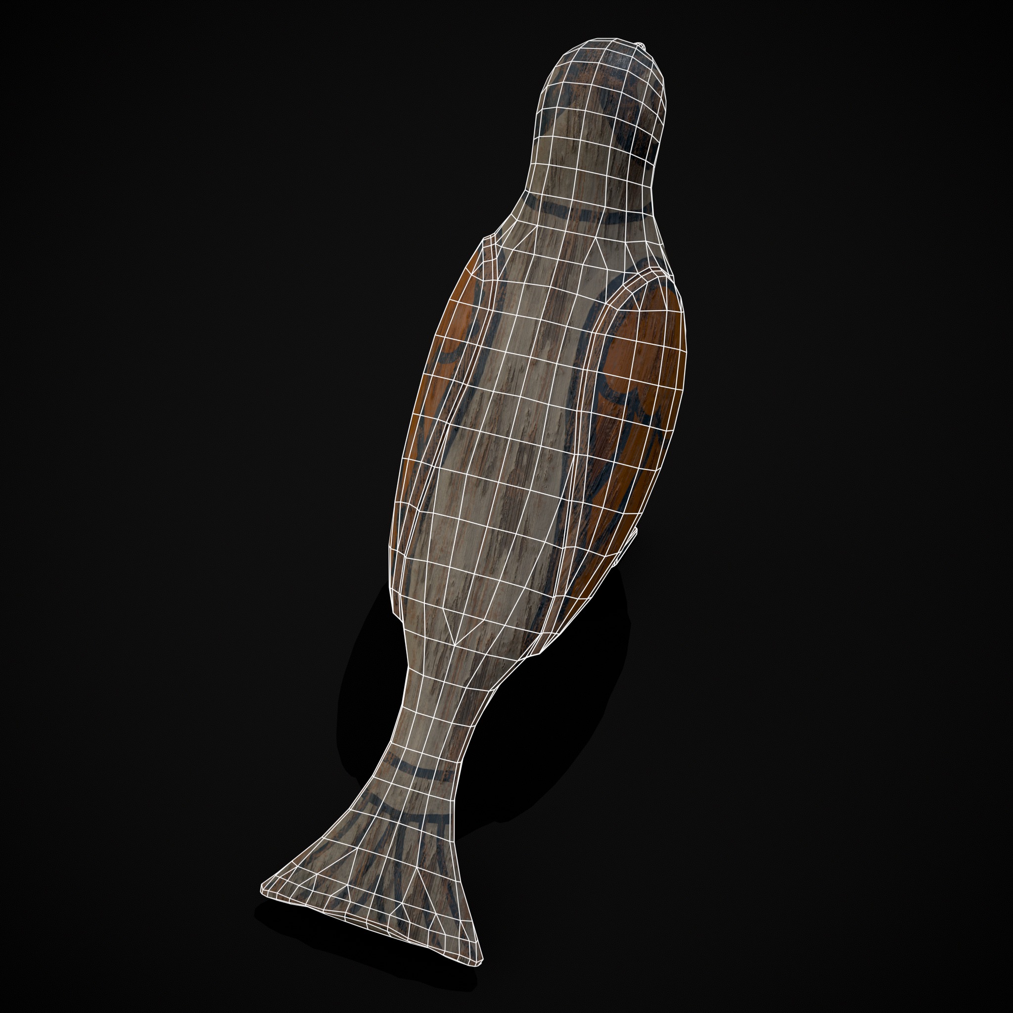 Painted Pigeon Toy Low-poly 3D model_12