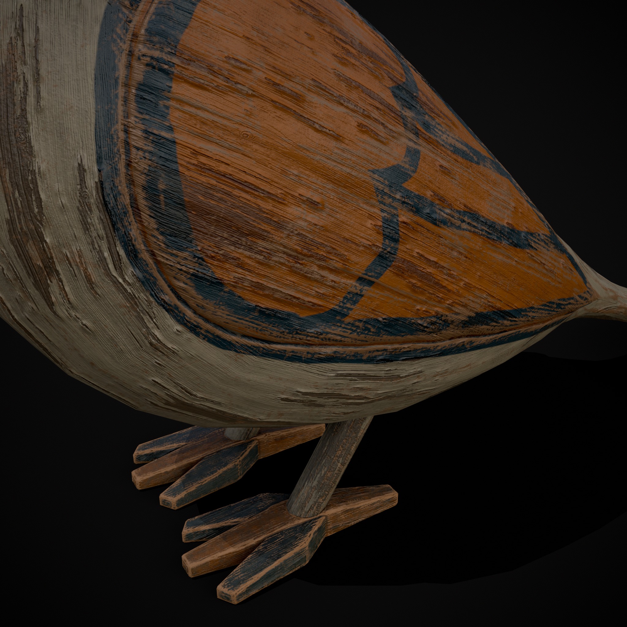 Painted Pigeon Toy Low-poly 3D model_15