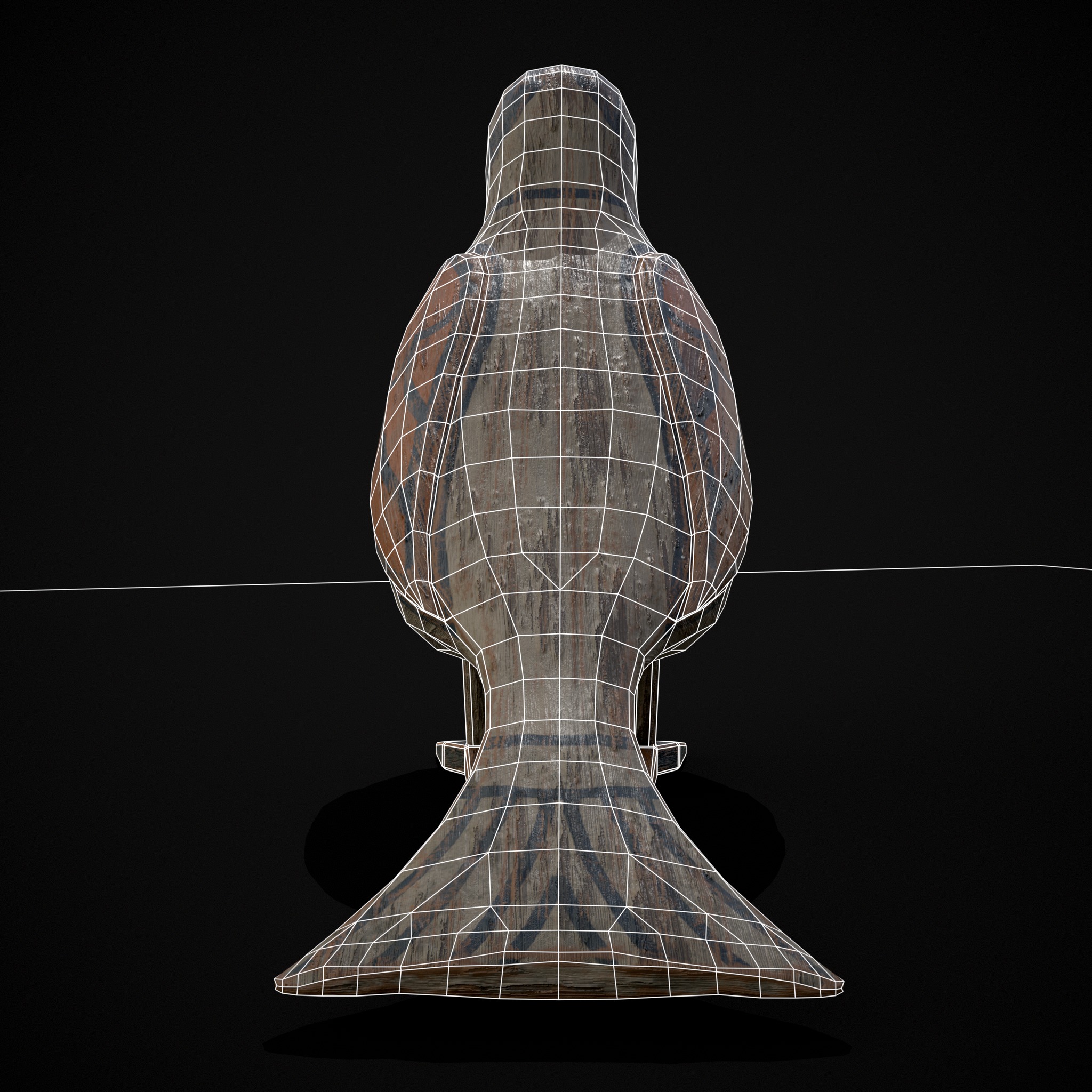 Painted Pigeon Toy Low-poly 3D model_10