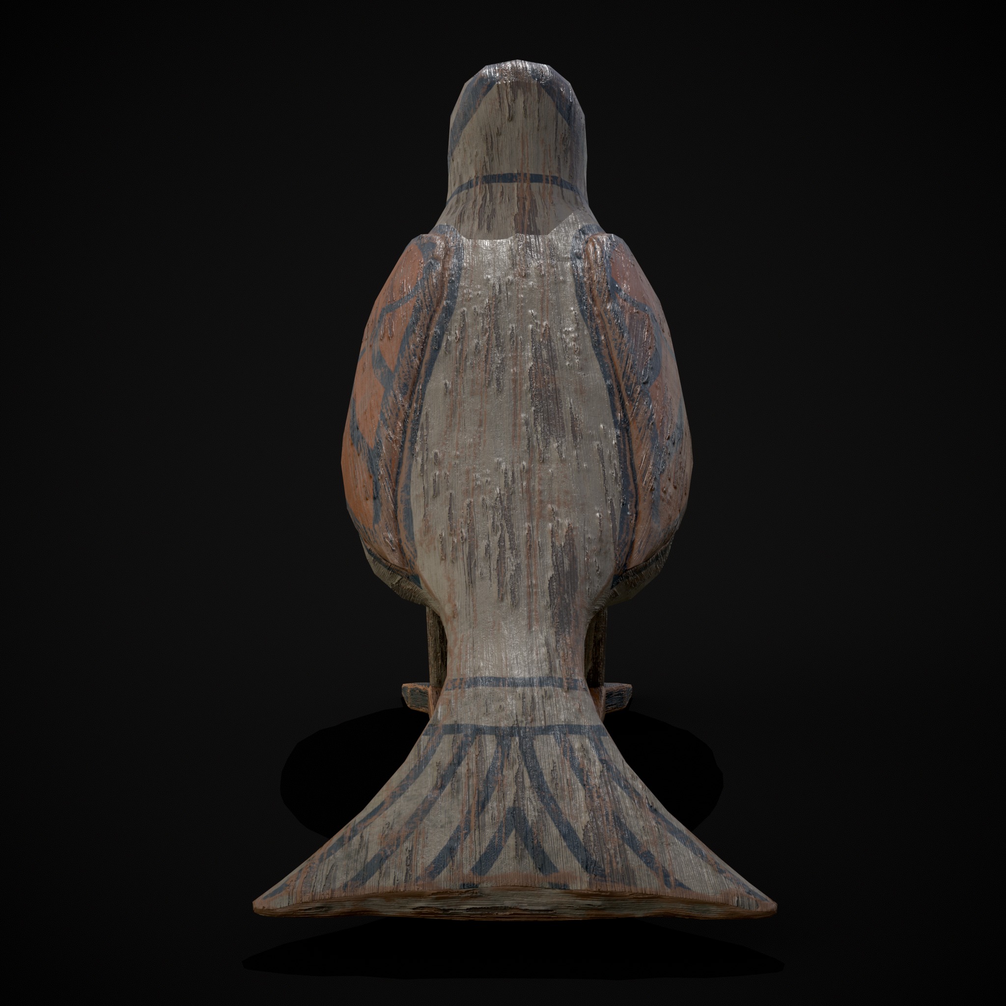 Painted Pigeon Toy Low-poly 3D model_9