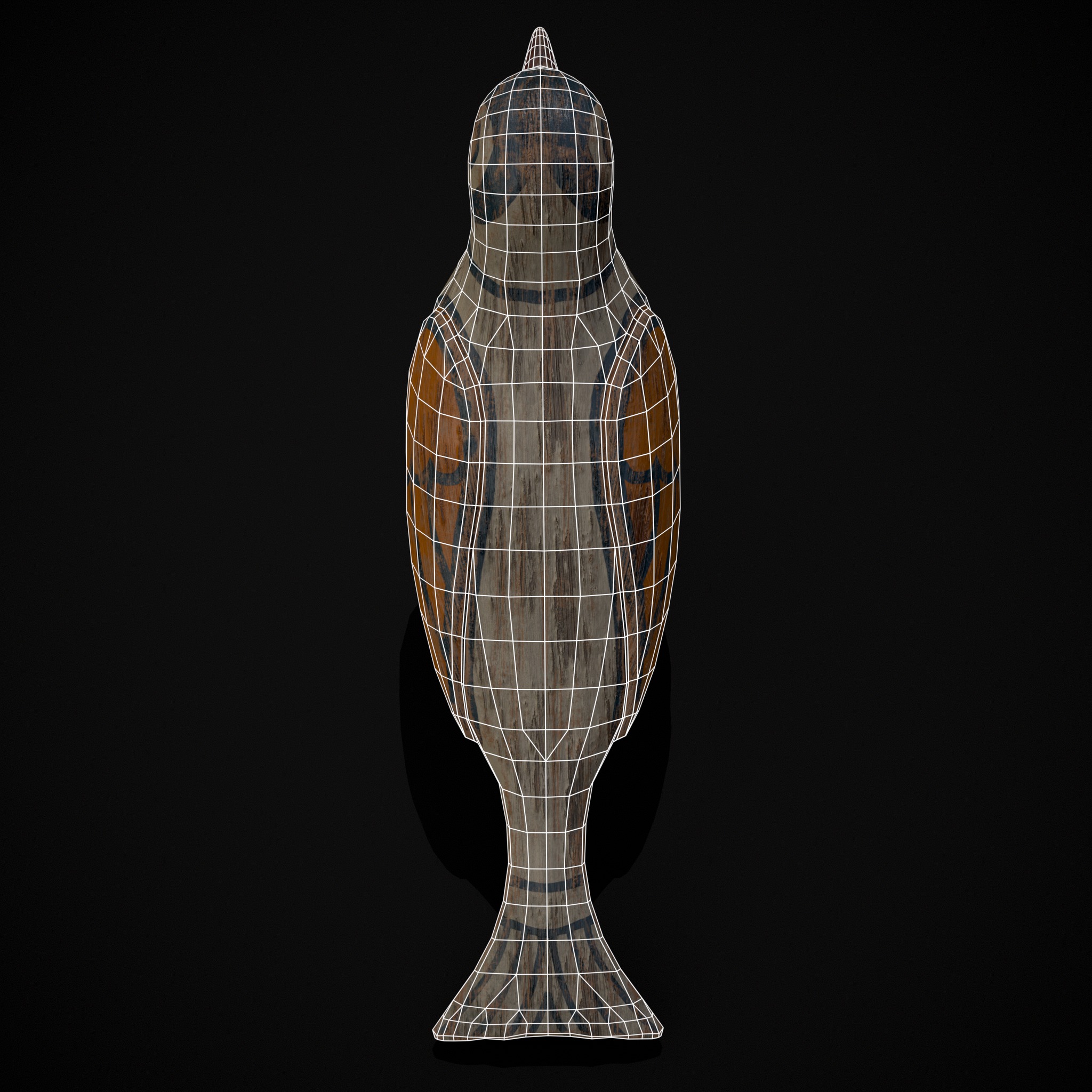 Painted Pigeon Toy Low-poly 3D model_17