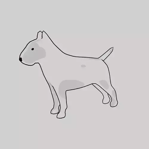 Low Poly Bull Terrier
