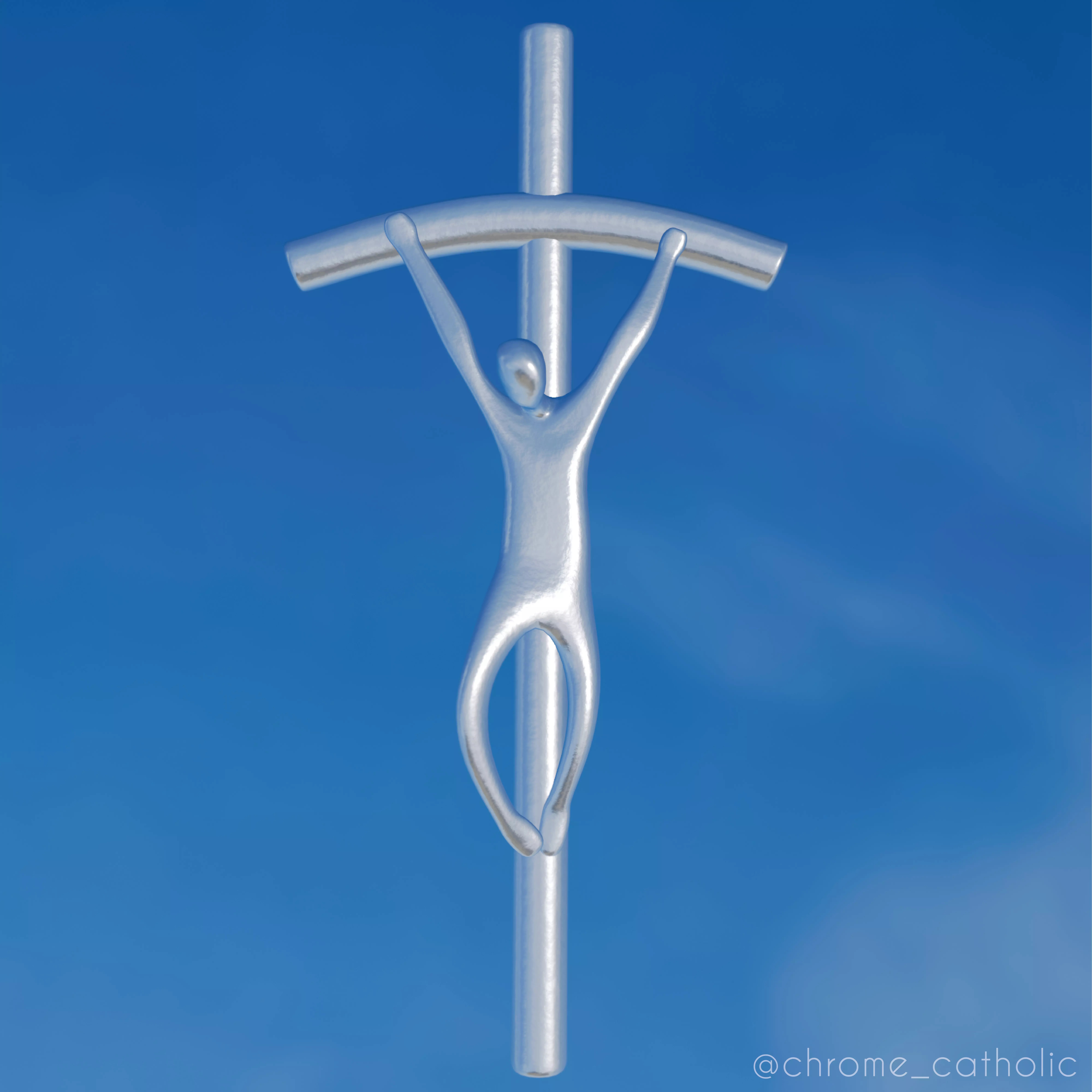 Bent Cross Free 3D model