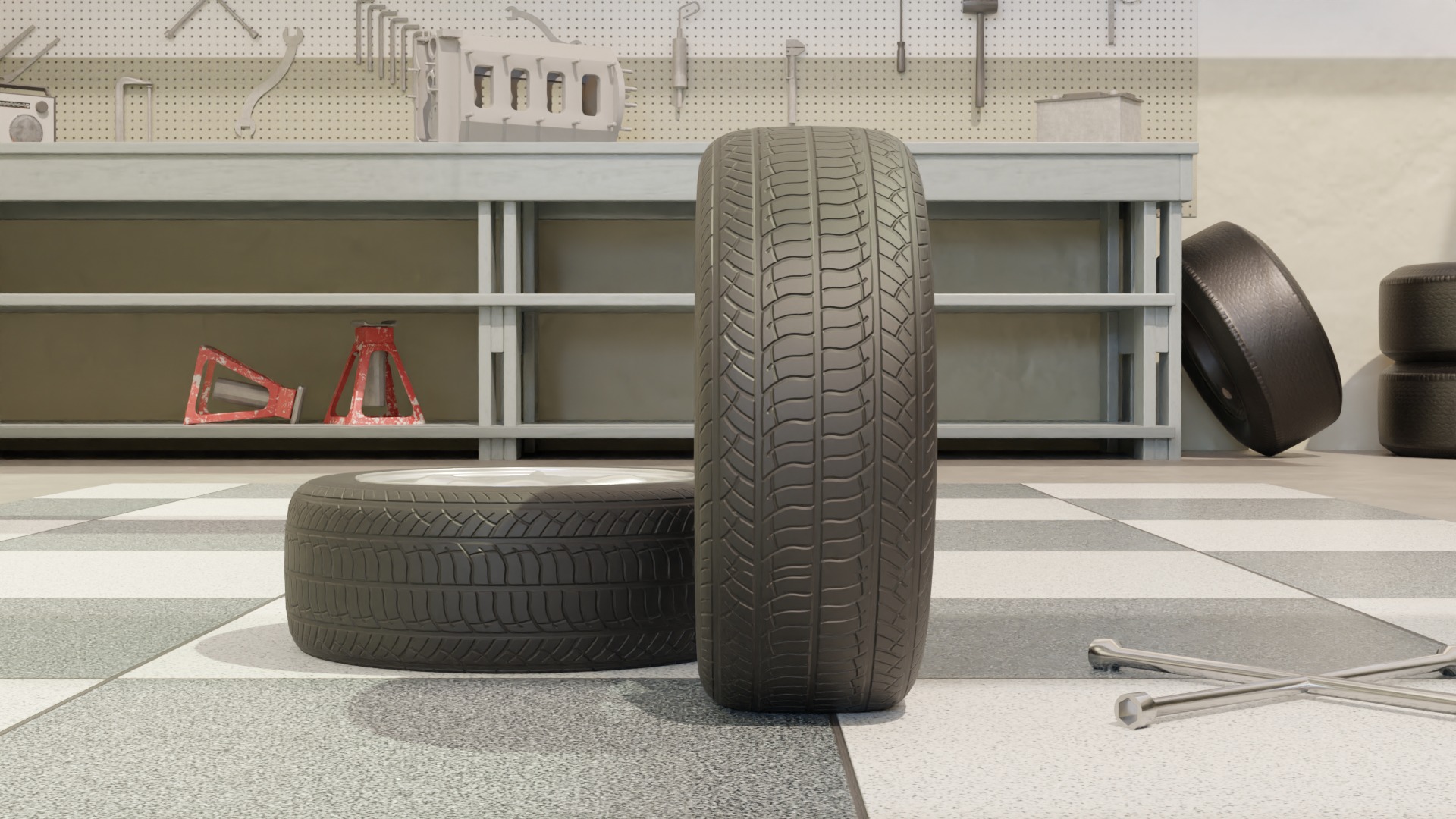 High-Detail Performance Car Wheel for Games and Rendering Low-poly 3D model_6