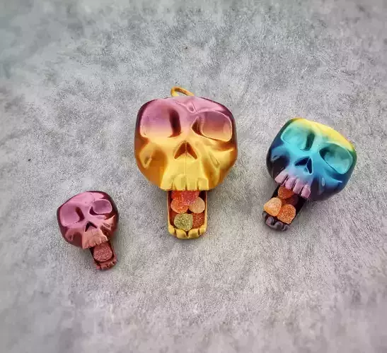 Articulated skull box 3D print model