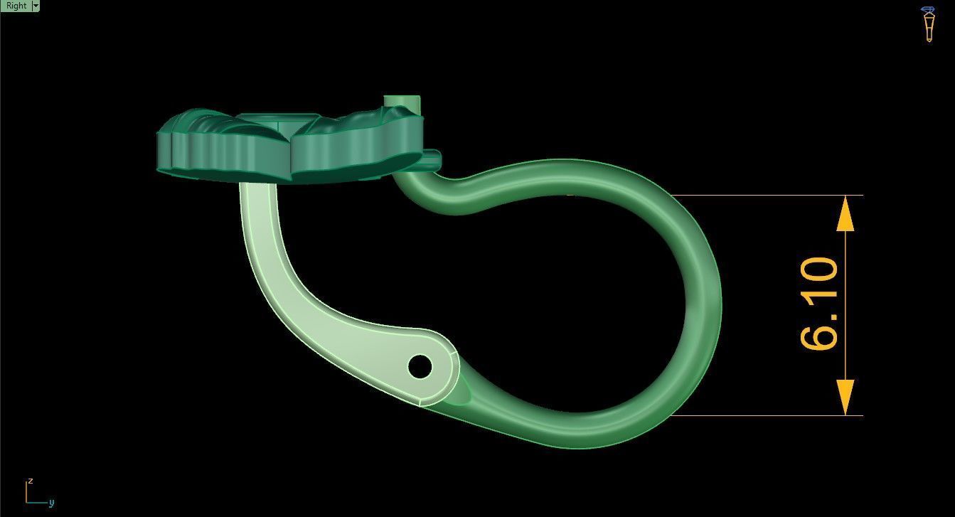 Butterfly earring 3D print model_8