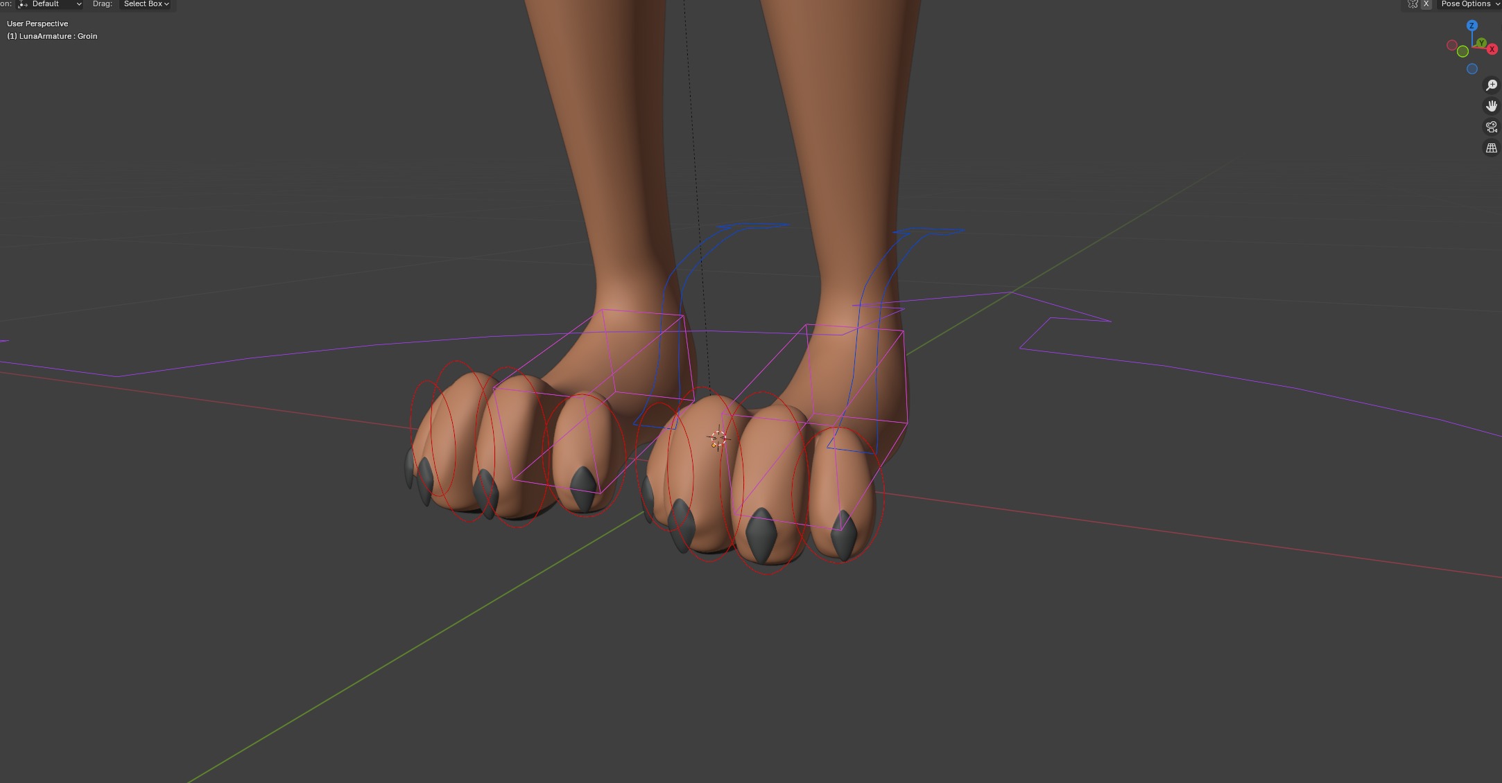 Luna Anthro Fox Low-poly 3D model_42