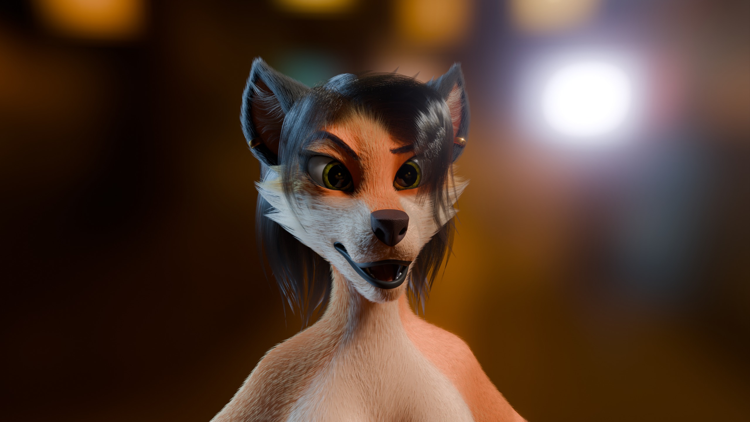 Luna Anthro Fox Low-poly 3D model_32