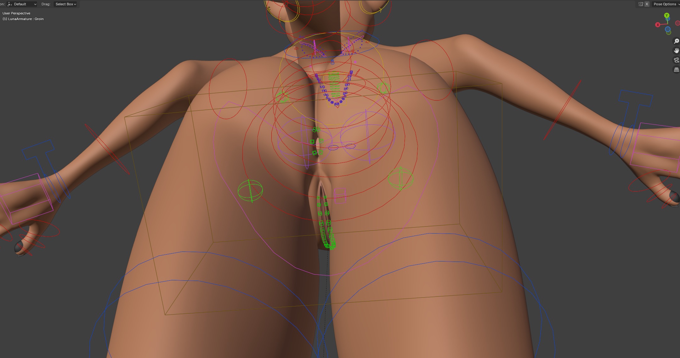 Luna Anthro Fox Low-poly 3D model_40