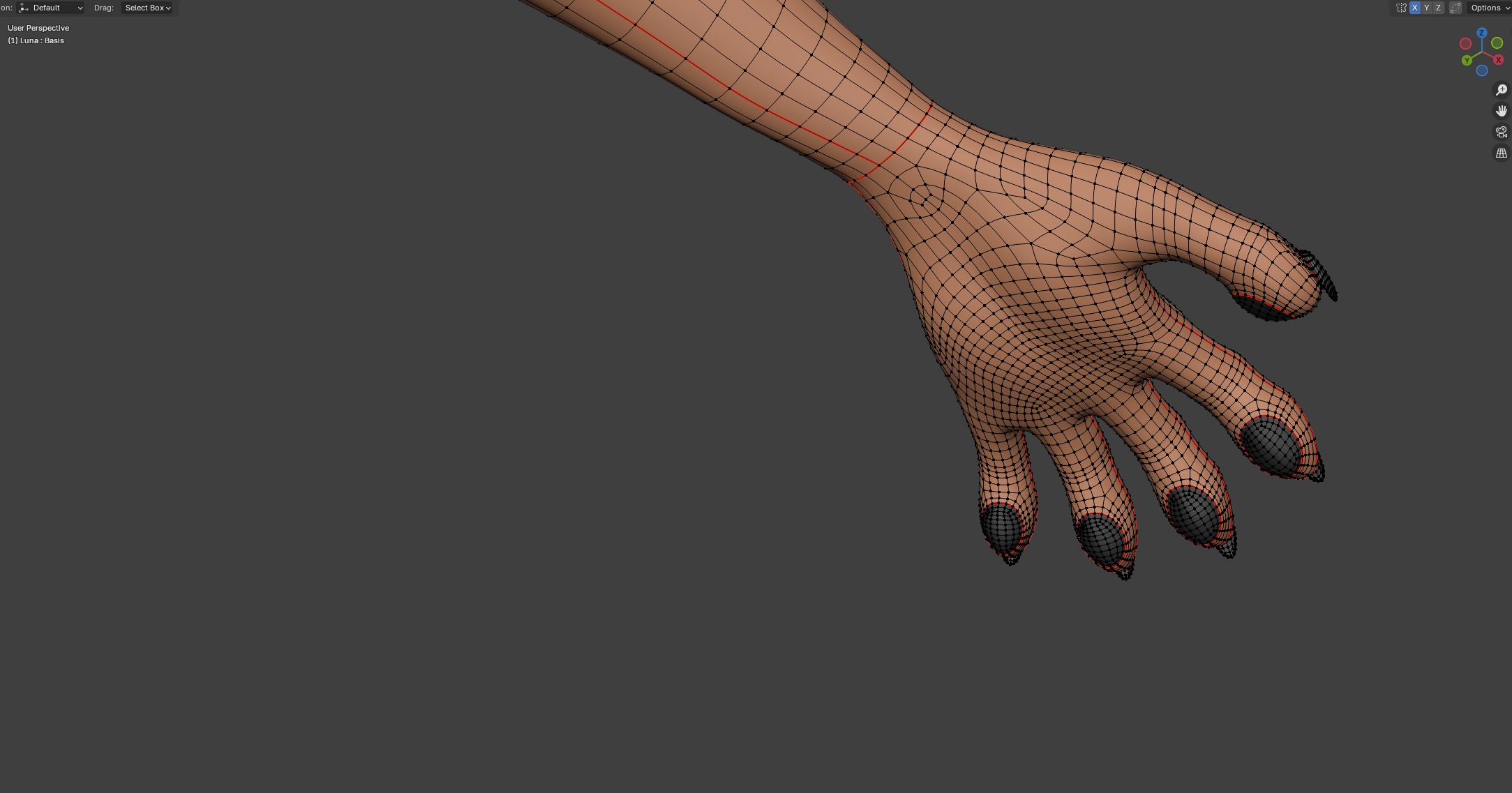 Luna Anthro Fox Low-poly 3D model_57