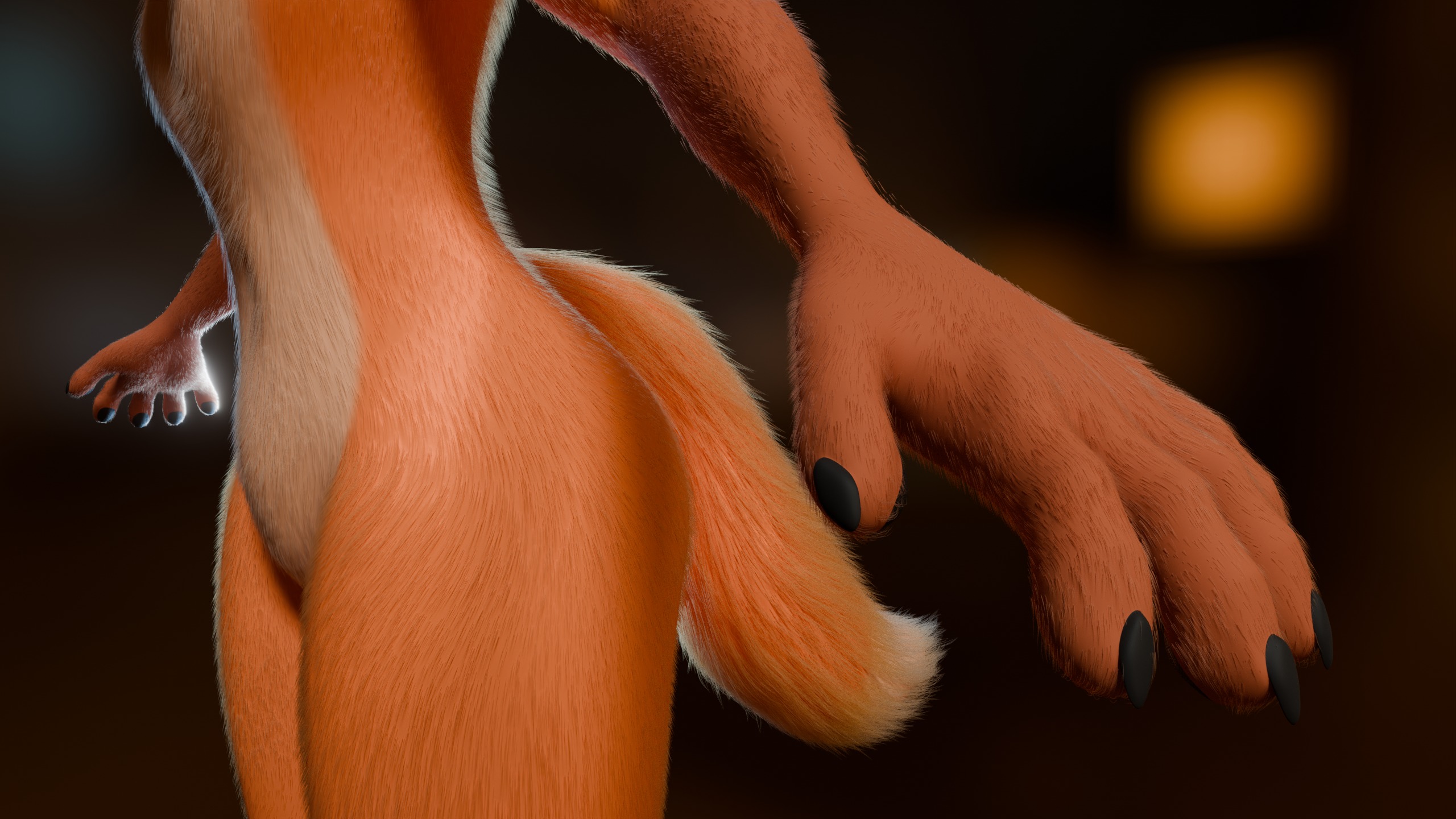 Luna Anthro Fox Low-poly 3D model_10