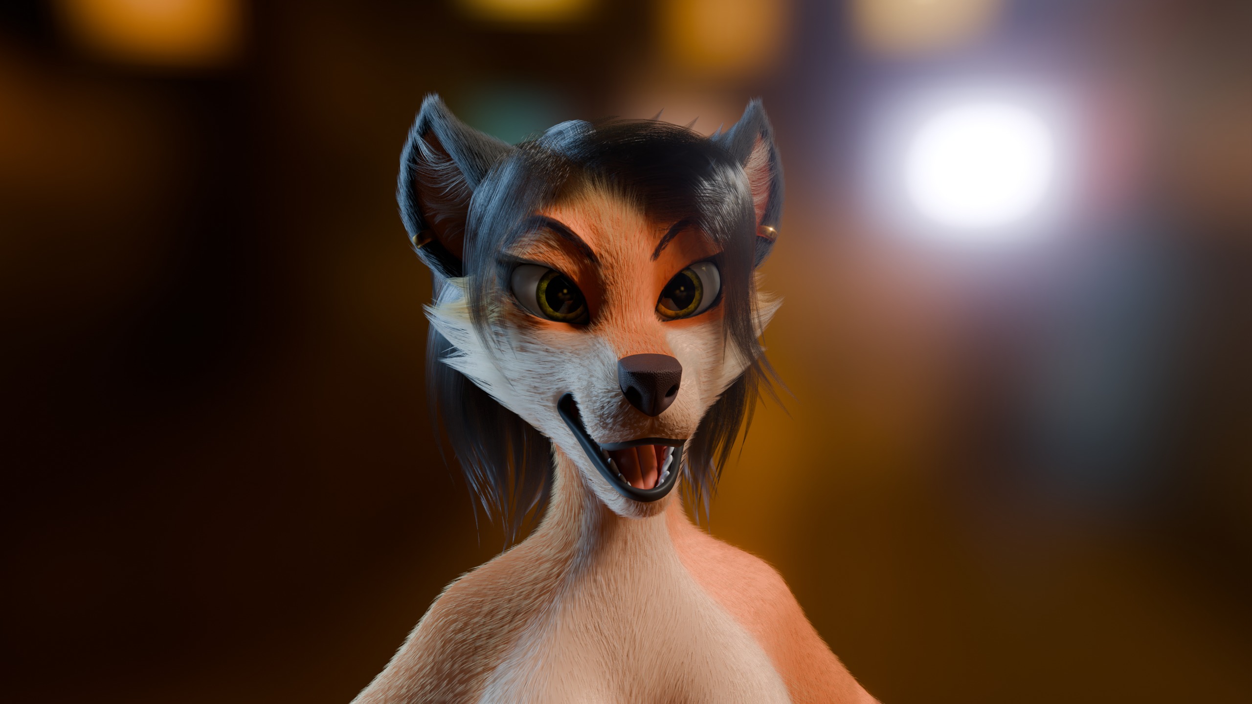 Luna Anthro Fox Low-poly 3D model_34