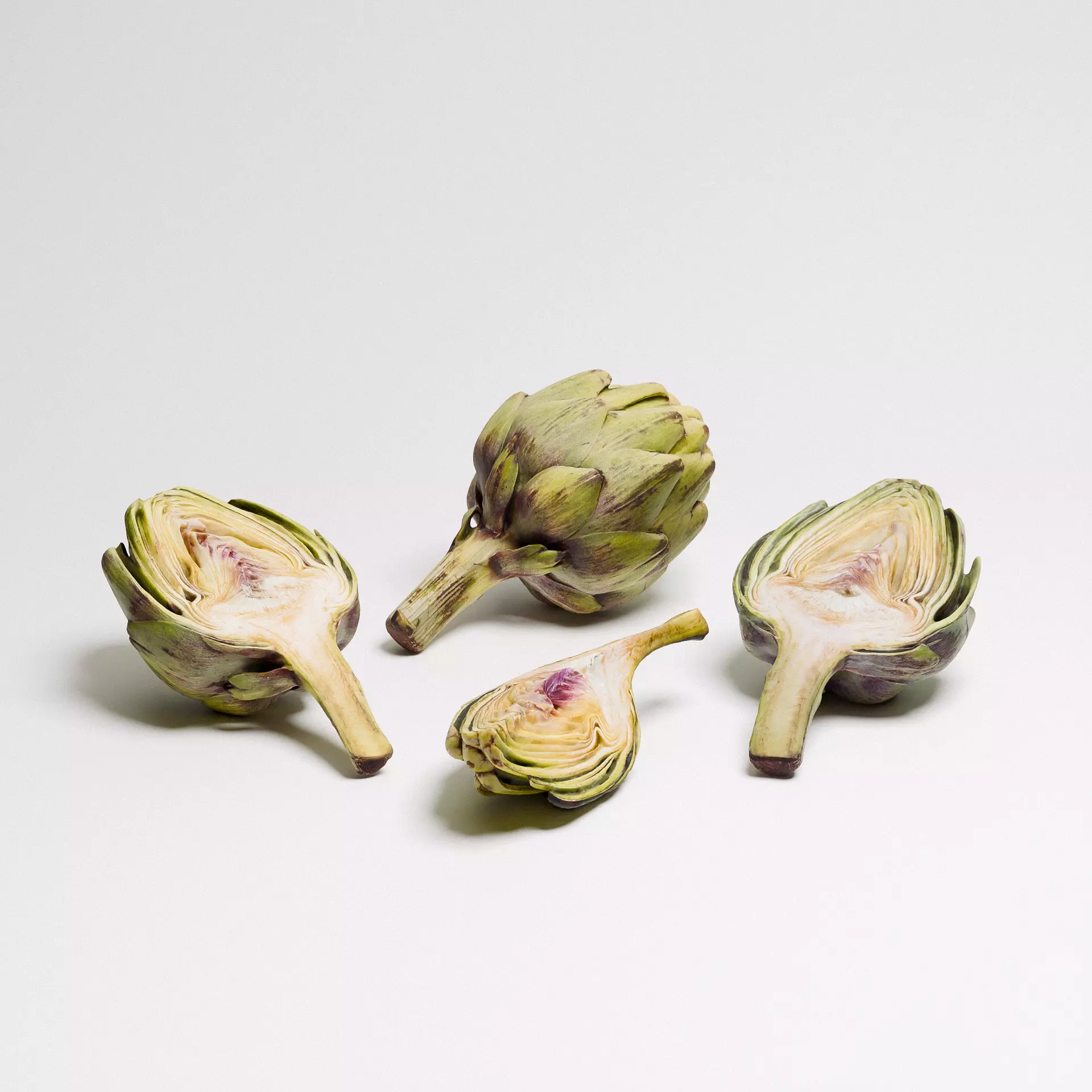 Artichoke Set 02 Low-poly 3D model_0