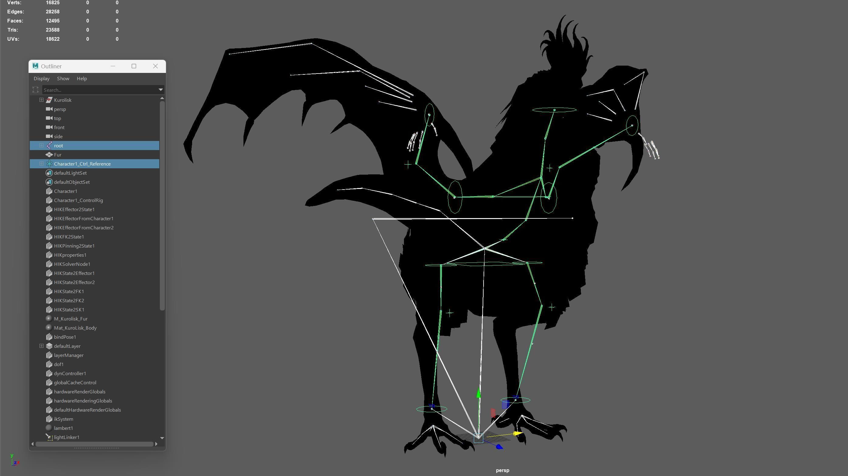  Kurolisk is an ancient Slavic monster Low-poly 3D model_30