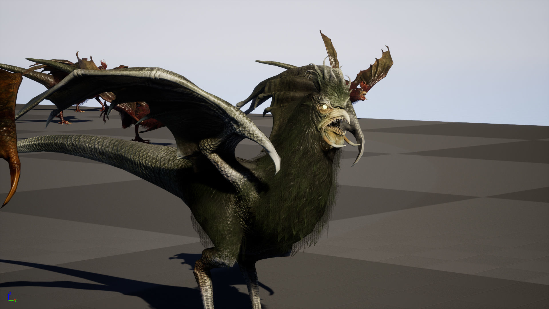  Kurolisk is an ancient Slavic monster Low-poly 3D model_40