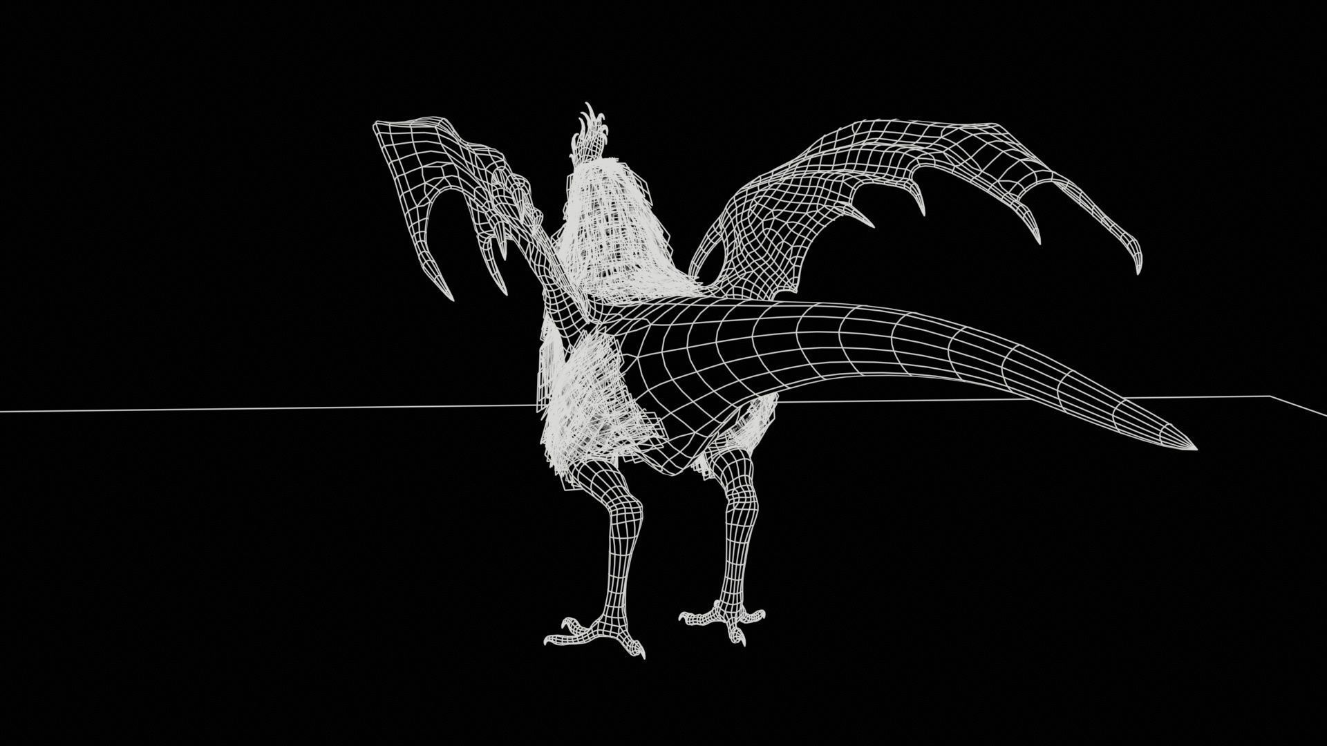  Kurolisk is an ancient Slavic monster Low-poly 3D model_25