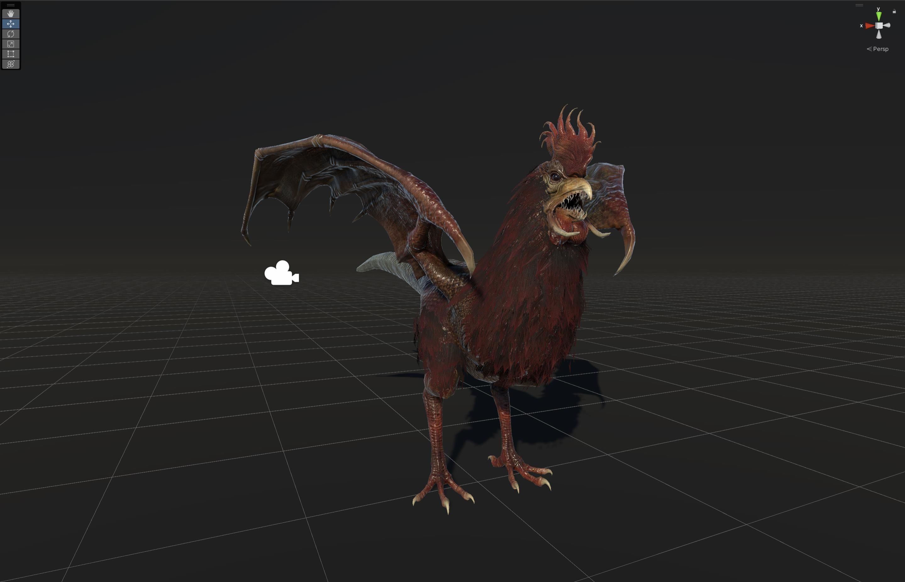  Kurolisk is an ancient Slavic monster Low-poly 3D model_33