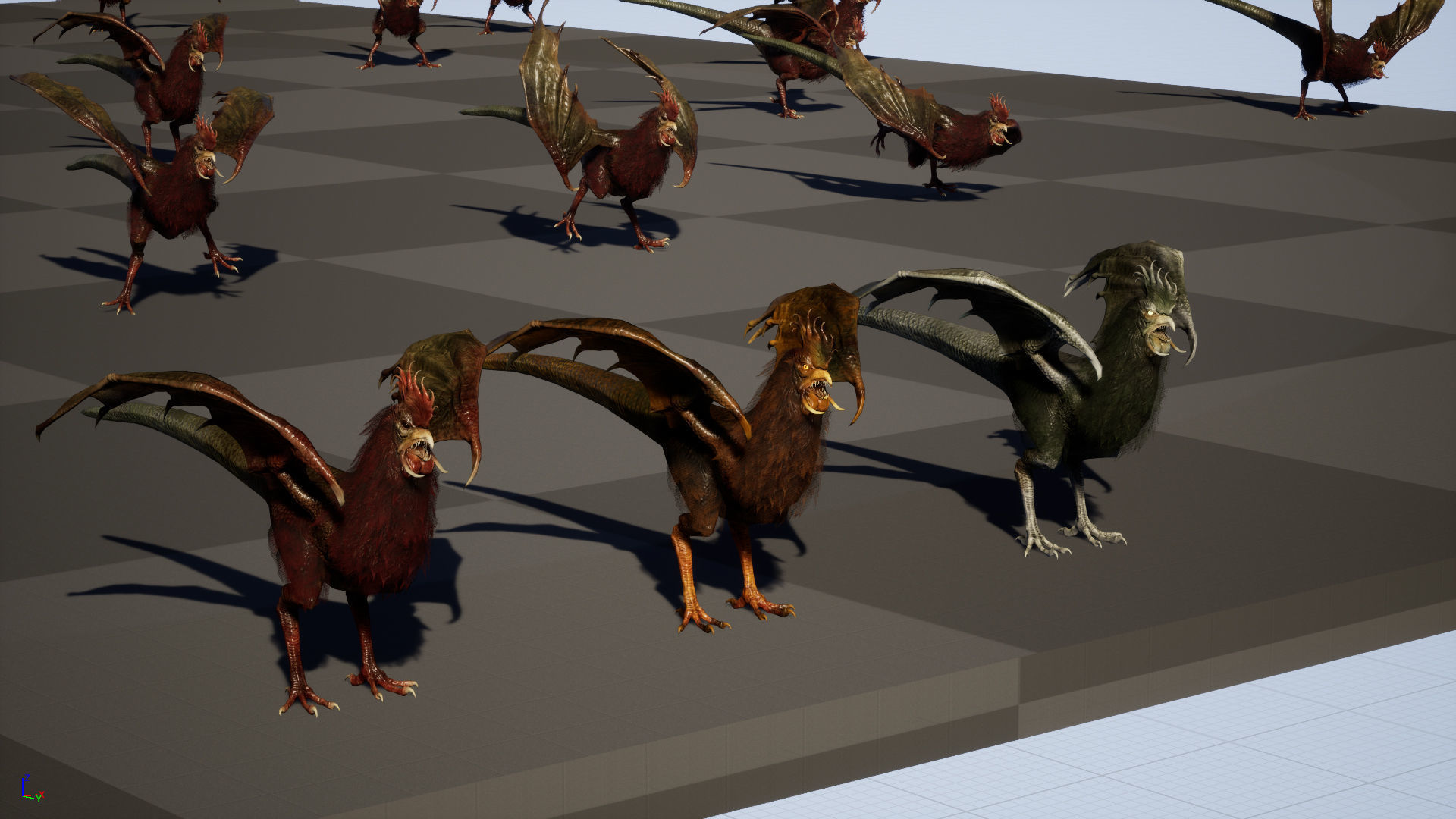  Kurolisk is an ancient Slavic monster Low-poly 3D model_36