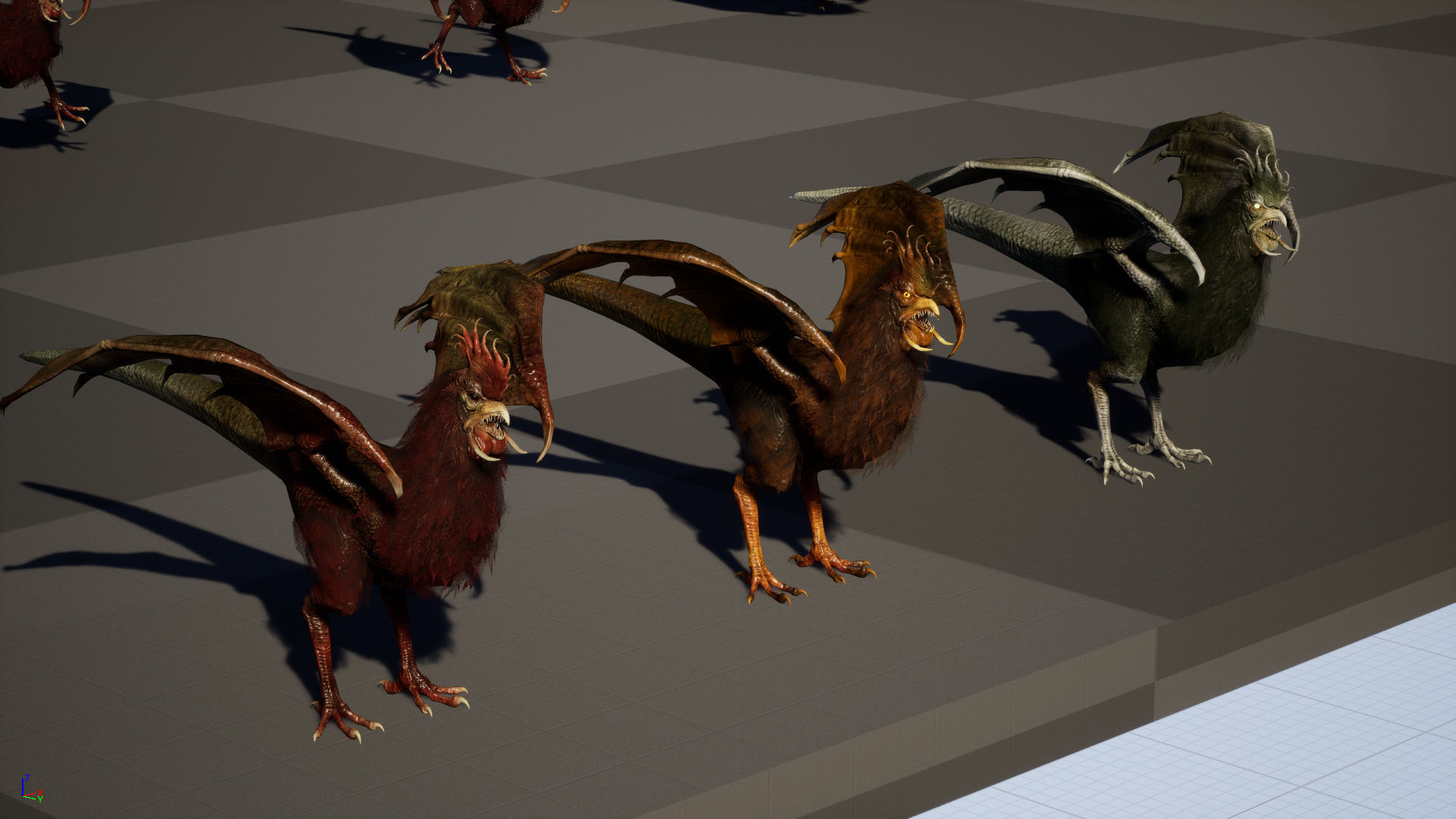  Kurolisk is an ancient Slavic monster Low-poly 3D model_38