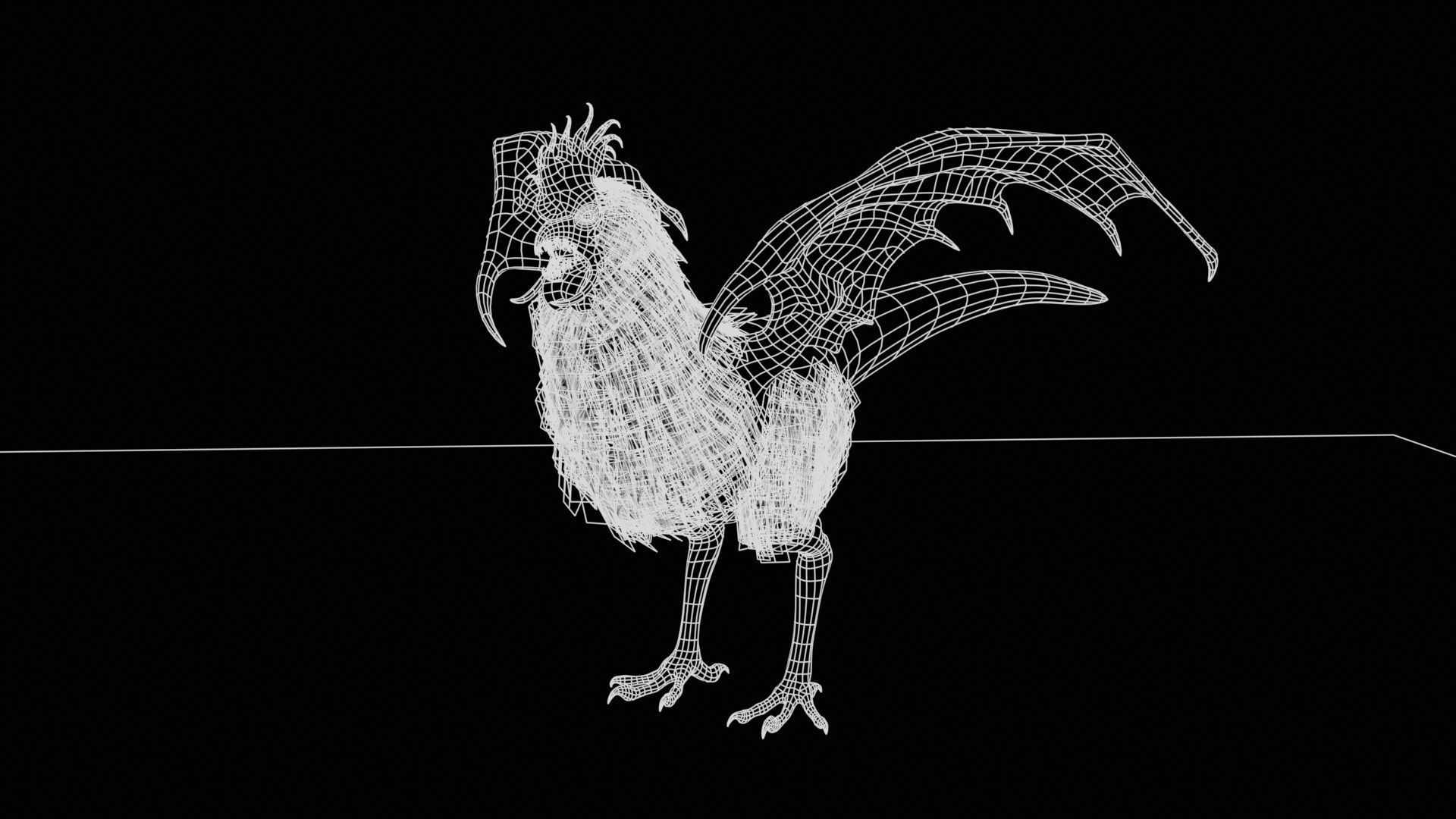  Kurolisk is an ancient Slavic monster Low-poly 3D model_26