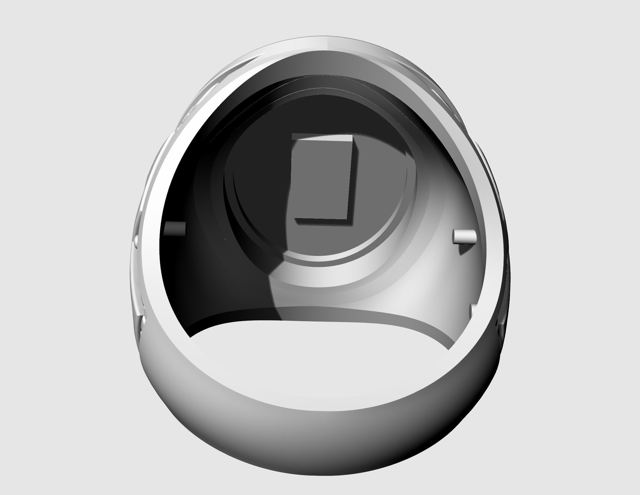 Mary with Jesus child ring 3D print model_11