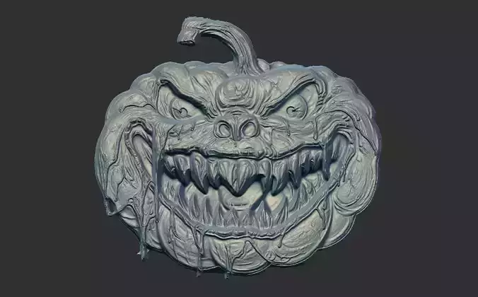 hallowen scary pumpkin face